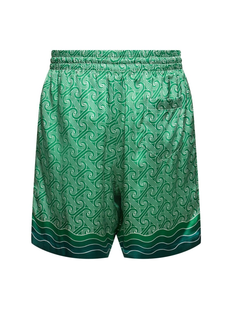 Drawstring silk shorts - 5