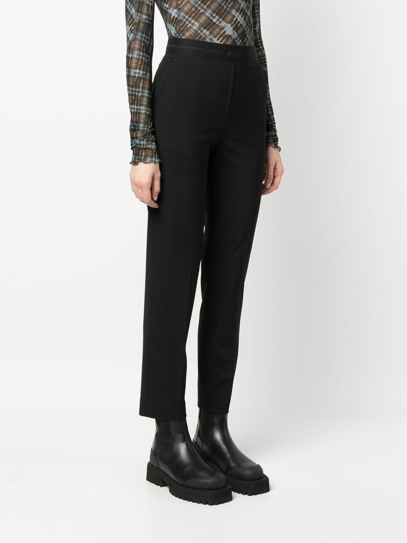 logo-waistband cropped trousers 3