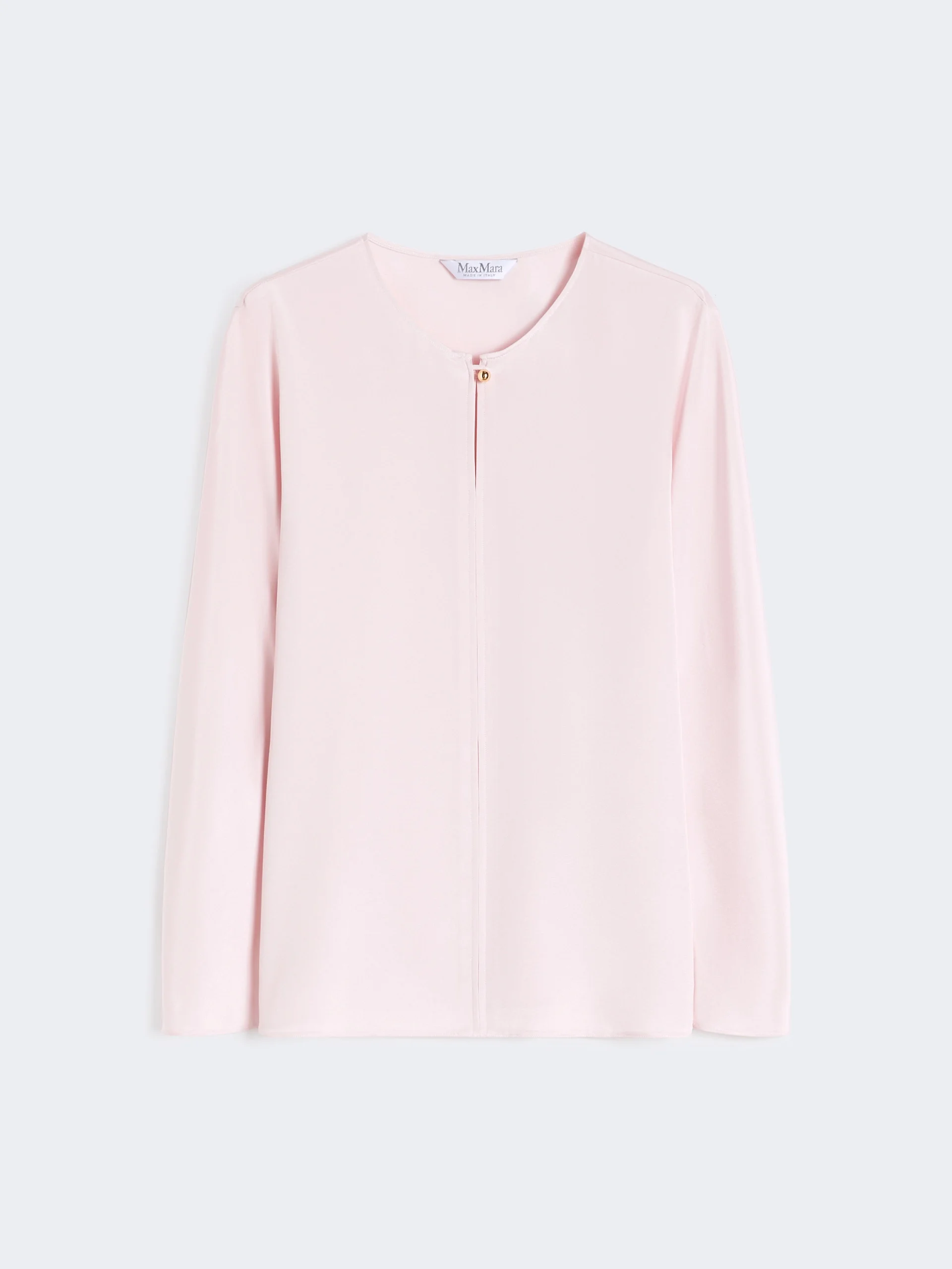 Silk crêpe de Chine blouse - PINK - 1