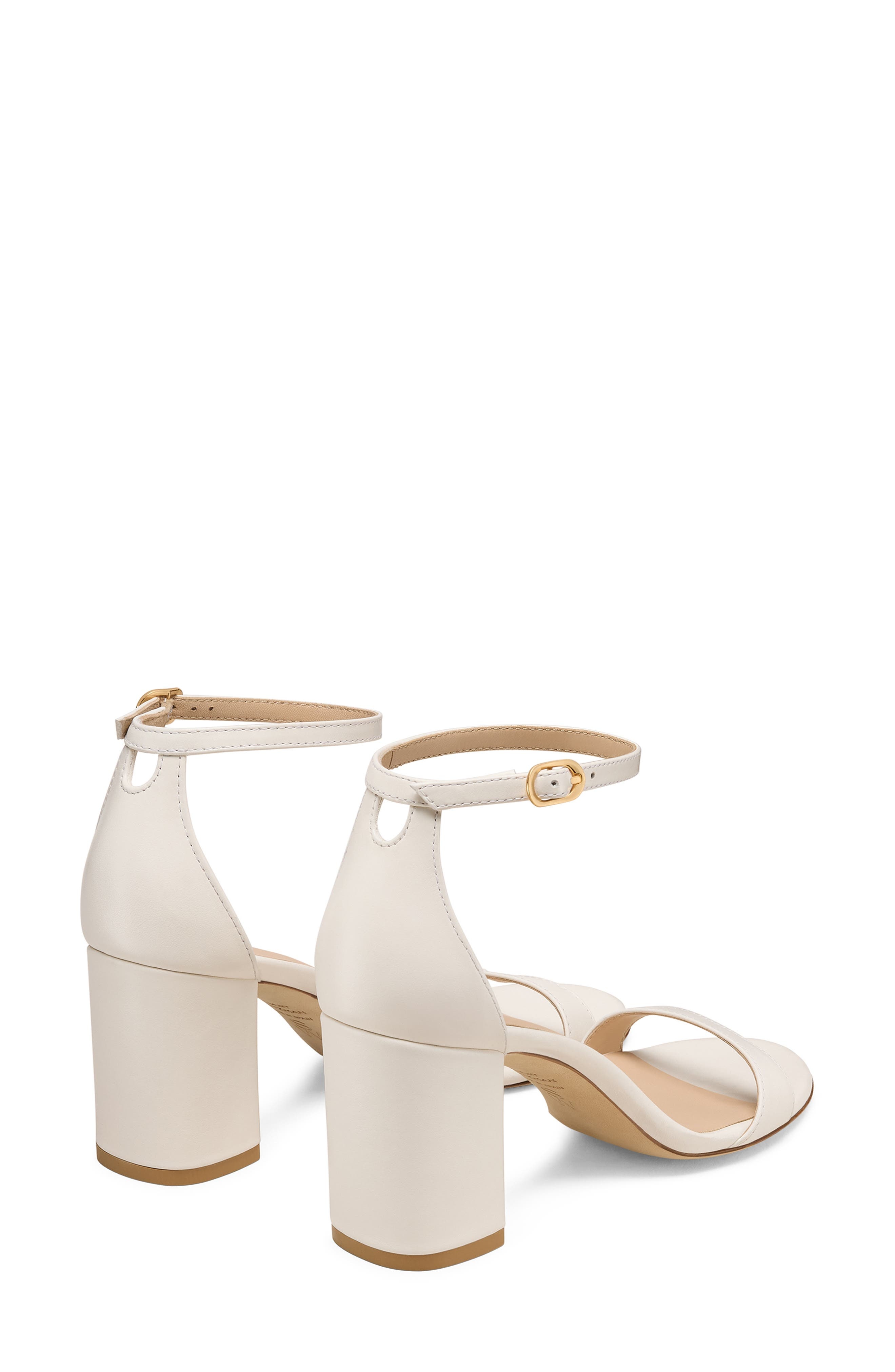 Stuart Weitzman Nudist Block 75 Sandal in Cream at Nordstrom - 2