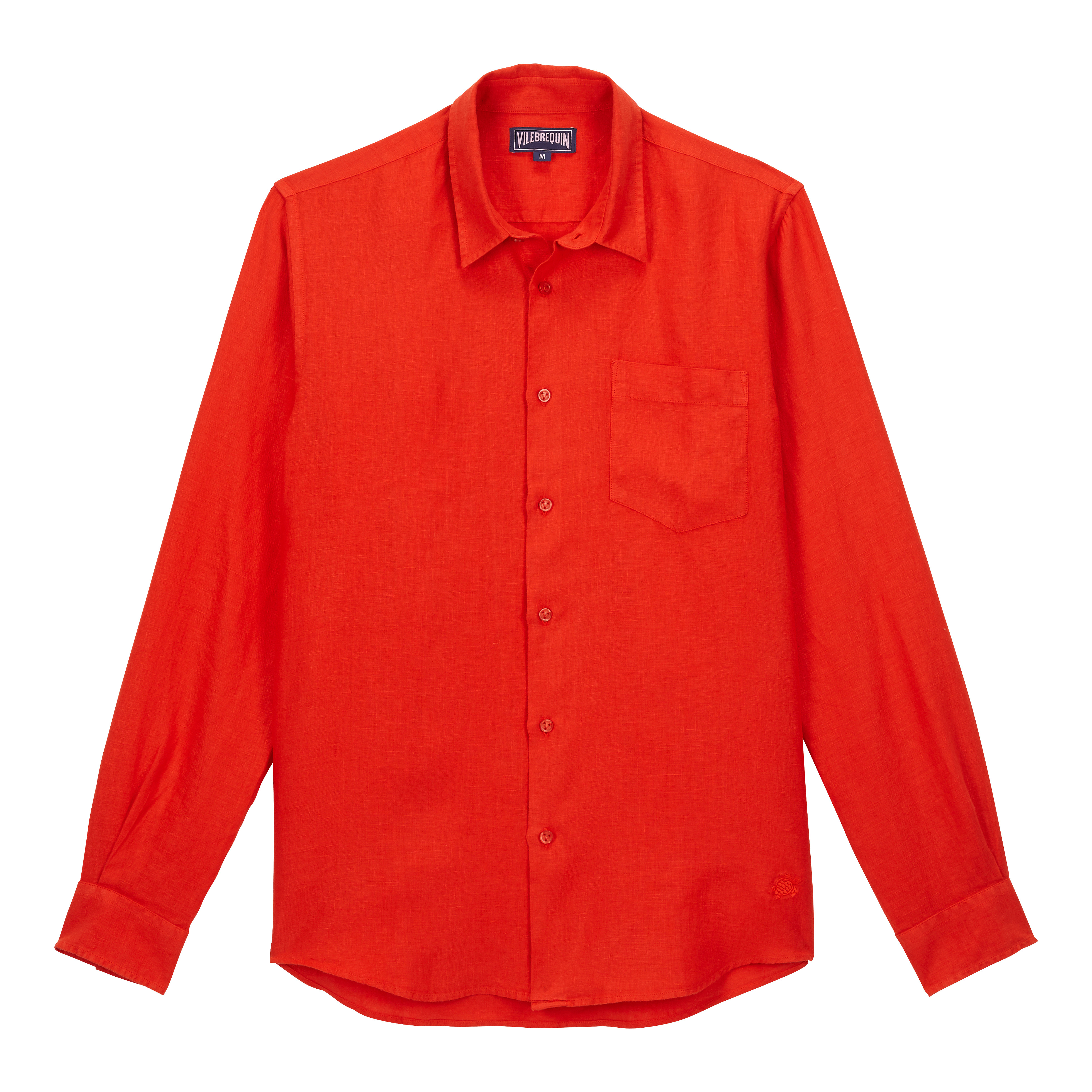 Men Linen Shirt Solid - 1