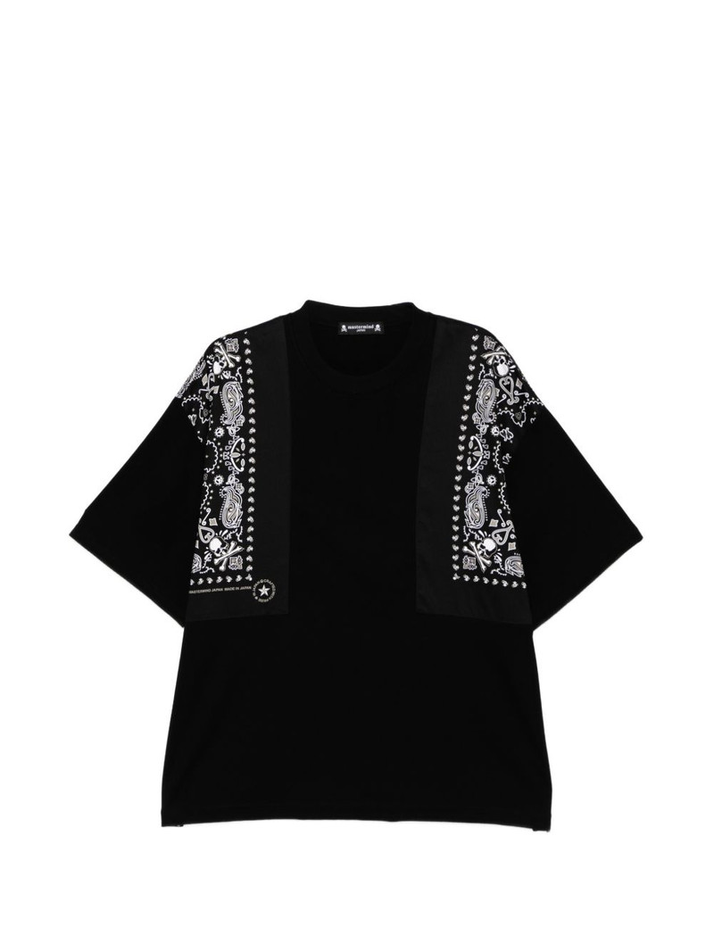 bandana panelled T-shirt 1