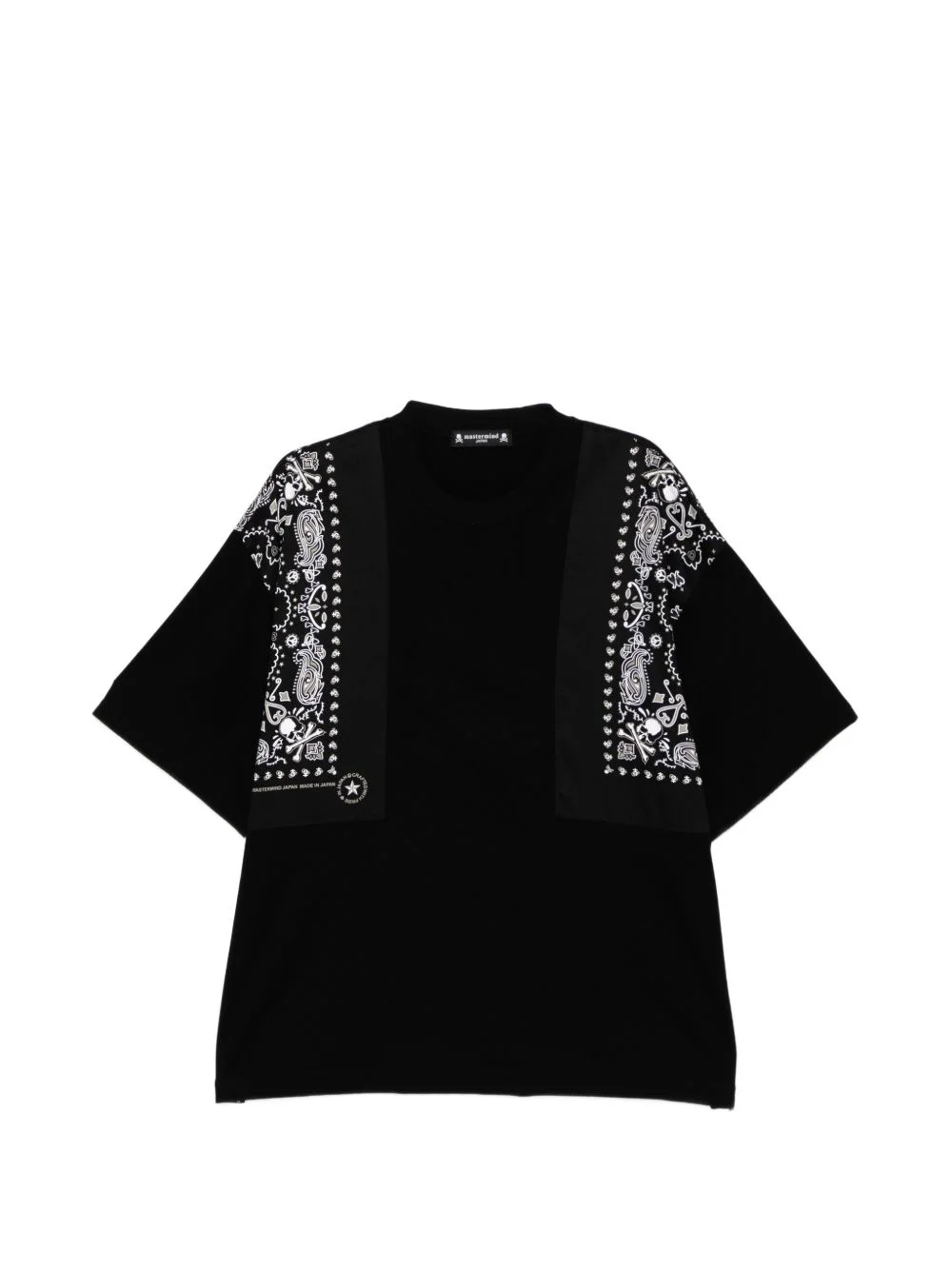 bandana panelled T-shirt - 1