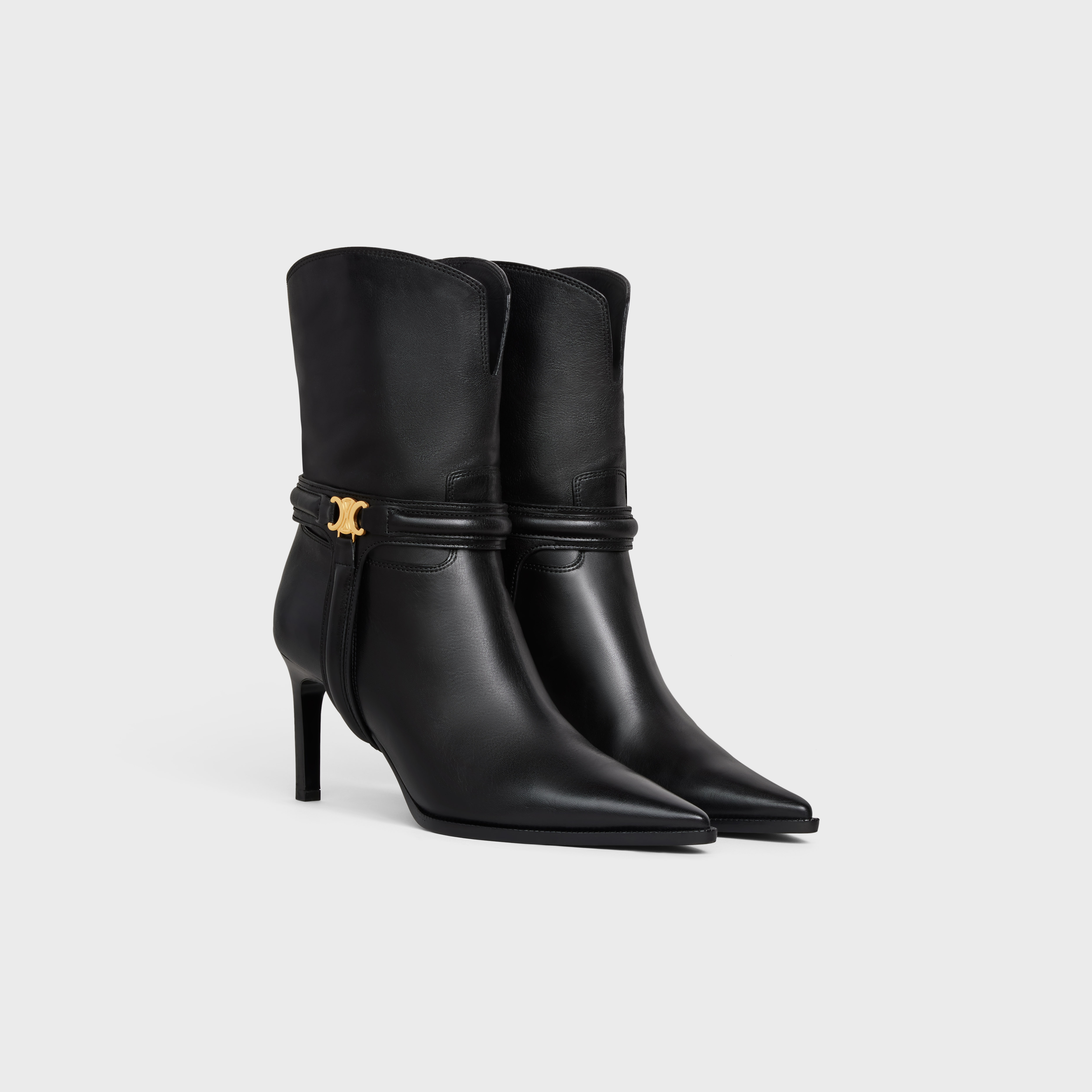 CELINE VERNEUIL TRIOMPHE HARNESS LOW BOOT in Calfskin - 2