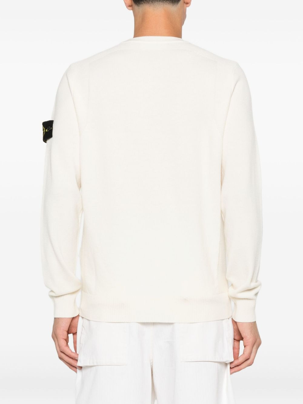 logo-patch crew-neck sweater - 4
