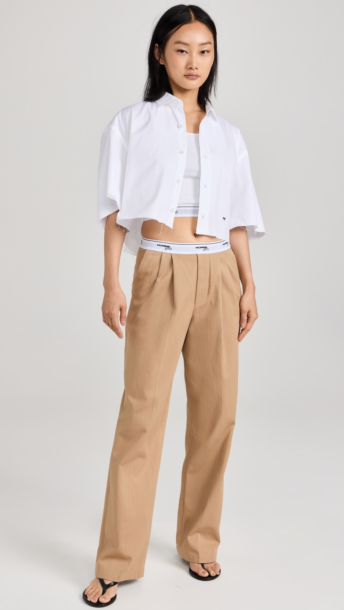 Oversized Crop Shirt - 4