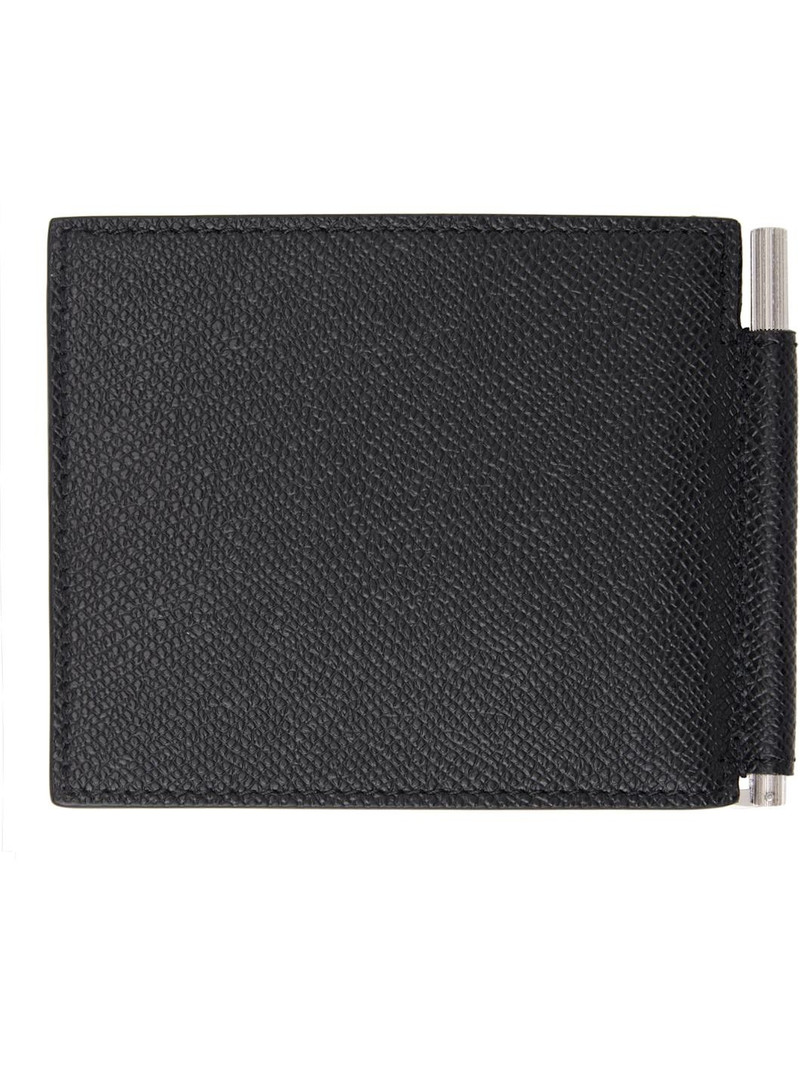 TOM FORD Black Small Grain Leather T Line Money Clip Wallet outlook