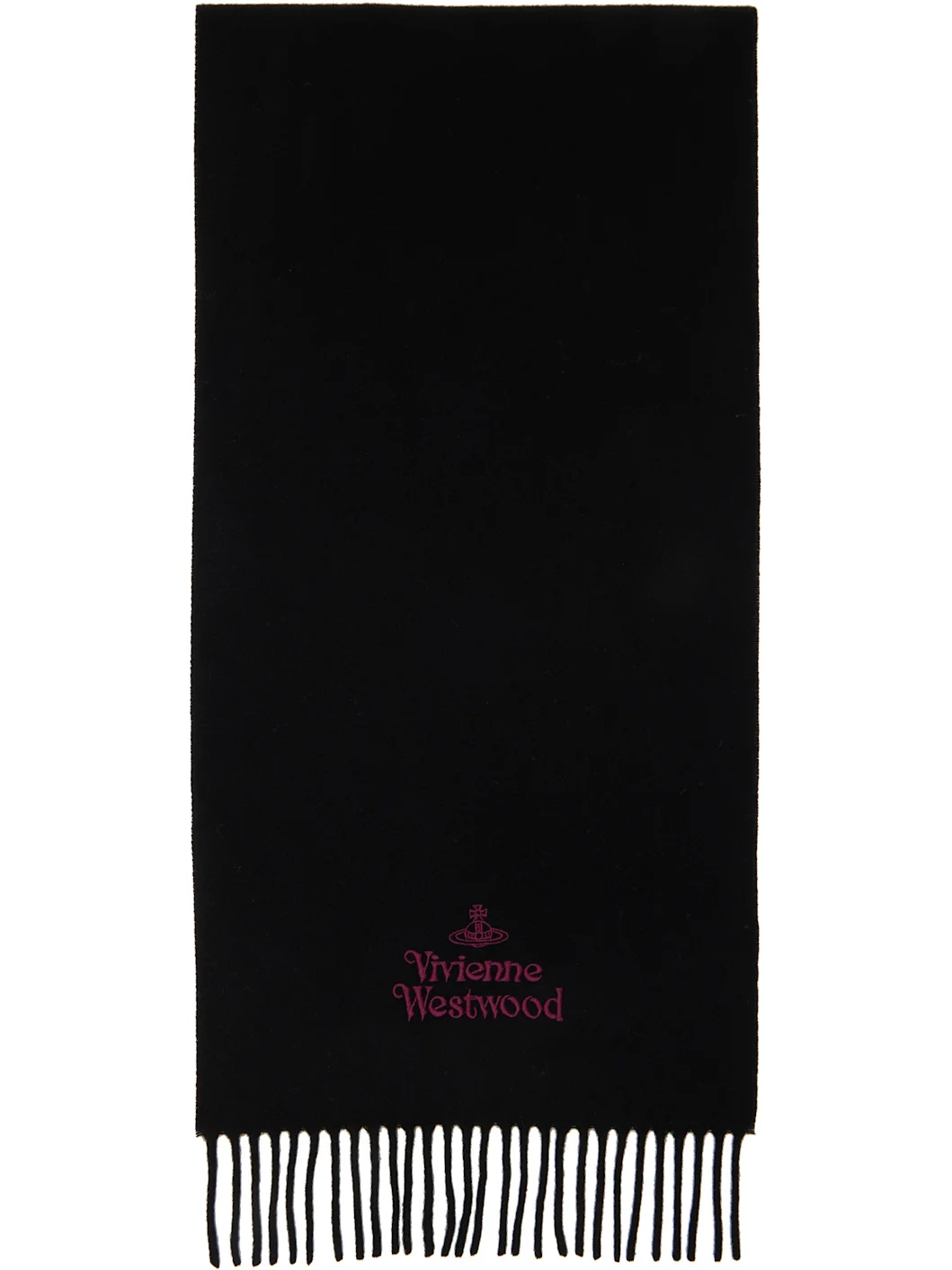 Black Embroidered Scarf - 1