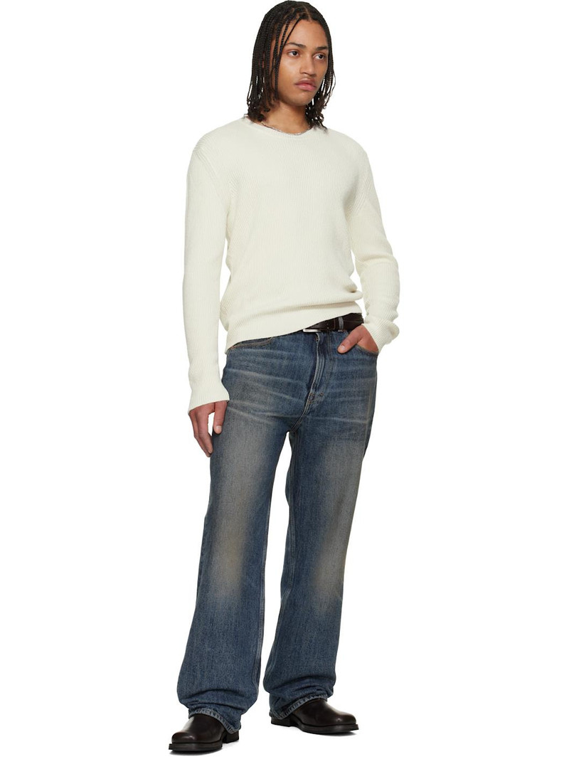 Our Legacy Off-White Compact Roundneck Sweater outlook