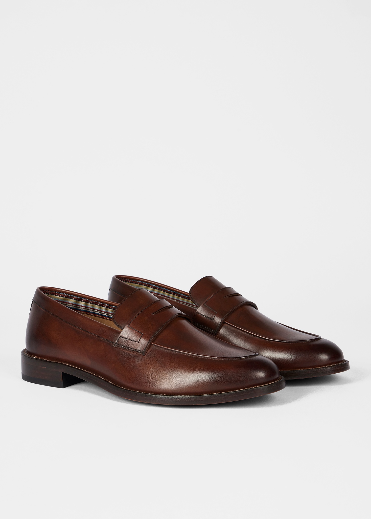 Brown Leather 'Benito' Loafers - 3