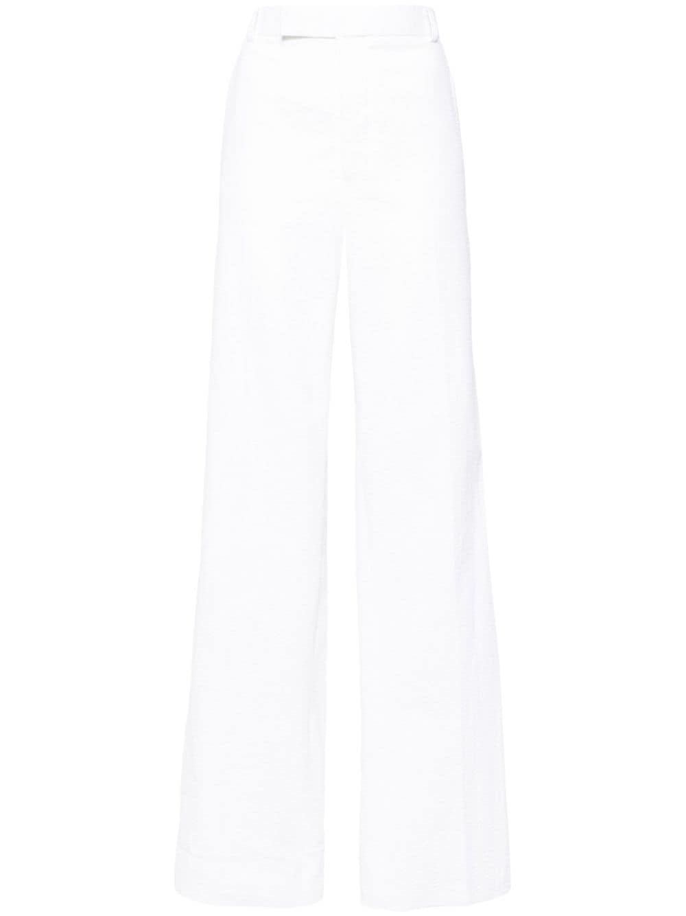 pressed-crease cotton trousers - 1