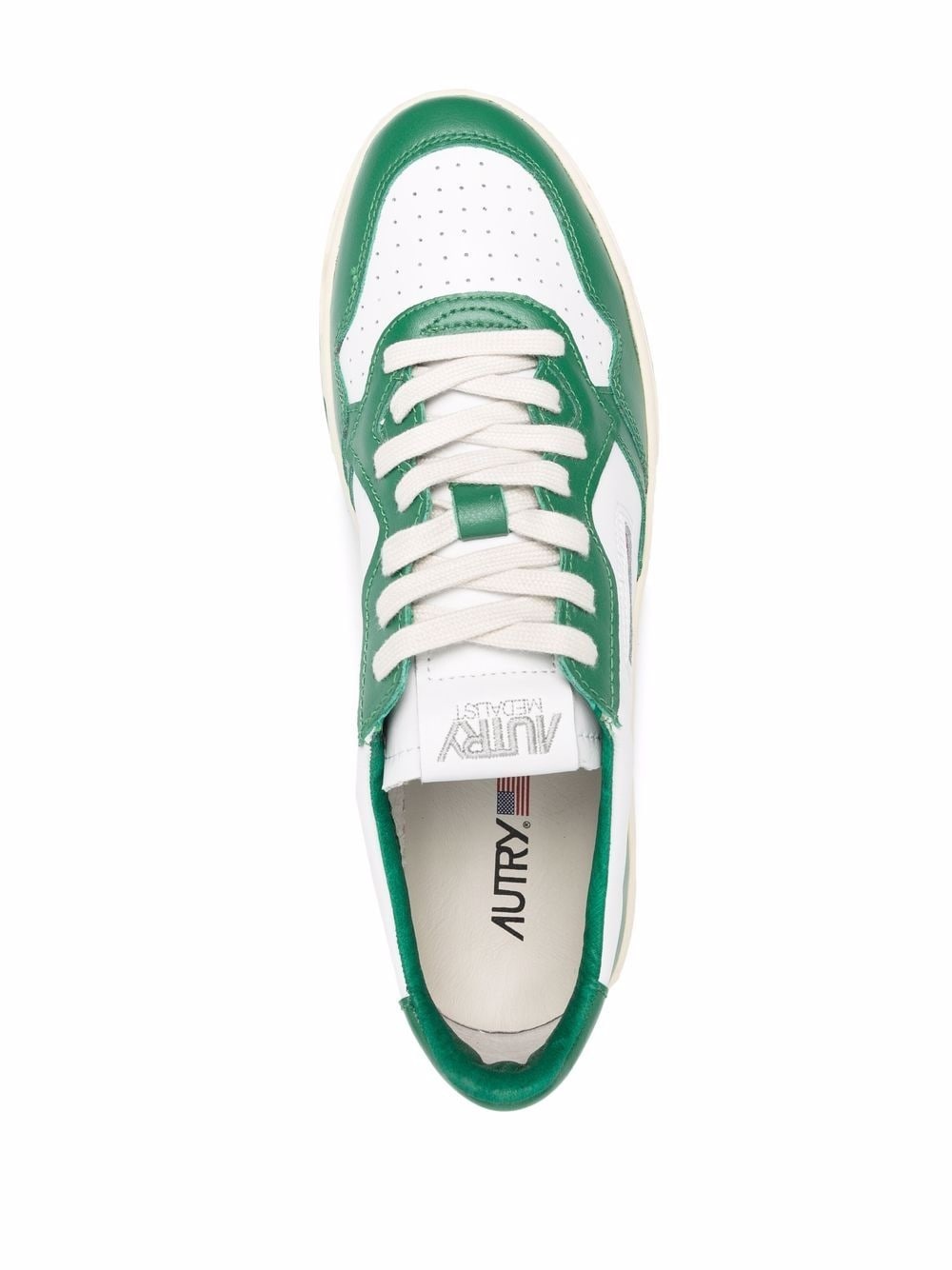 two-tone lace-up sneakers - 4