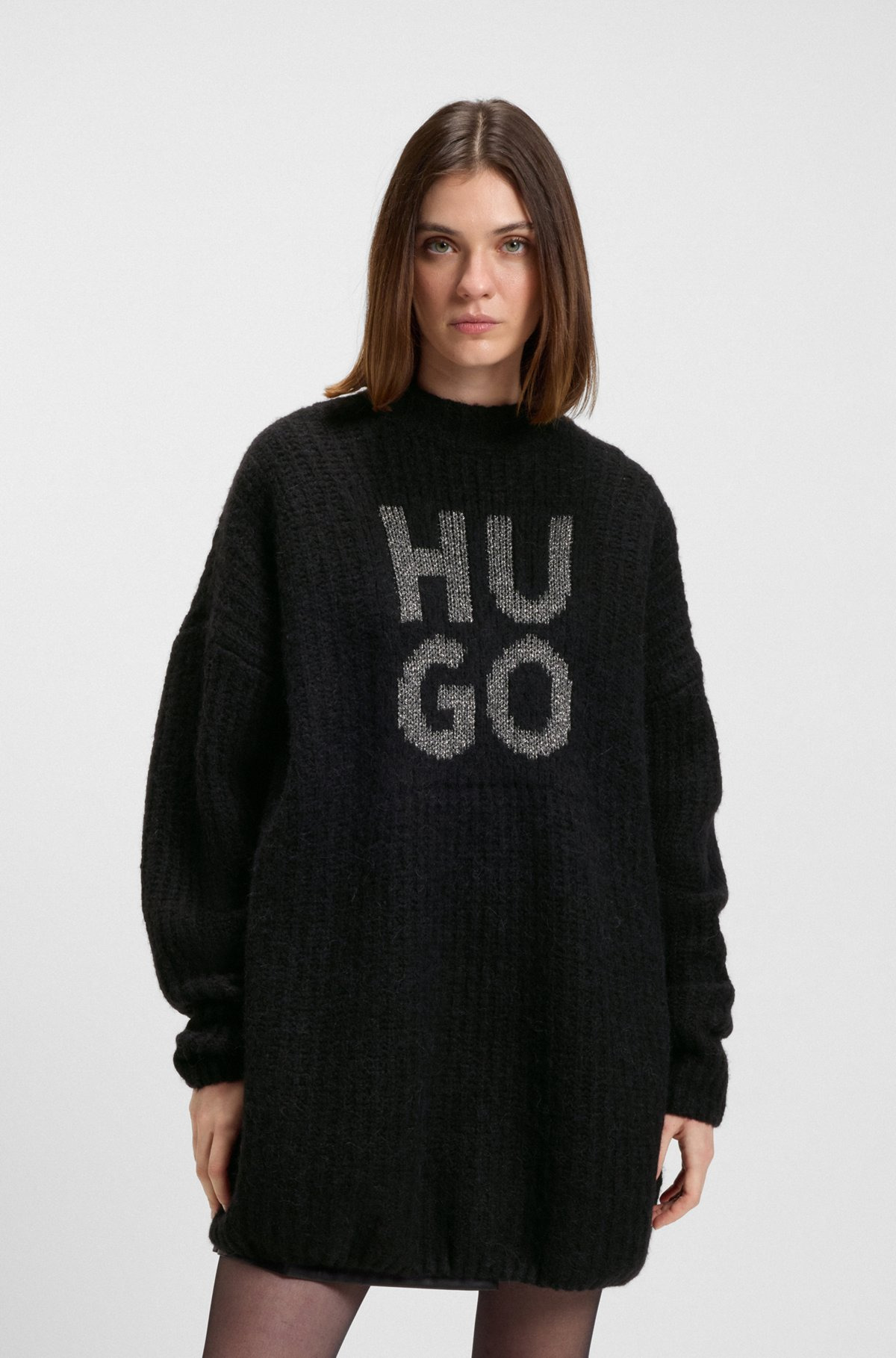 SPARKLING STACKED-LOGO SWEATER WITH WOOL AND ALPACA - 2