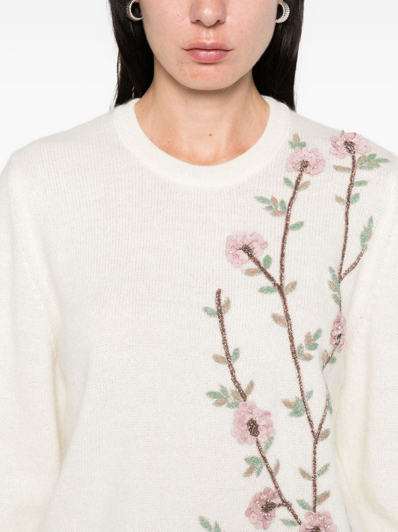 floral-embroidered sweater 5