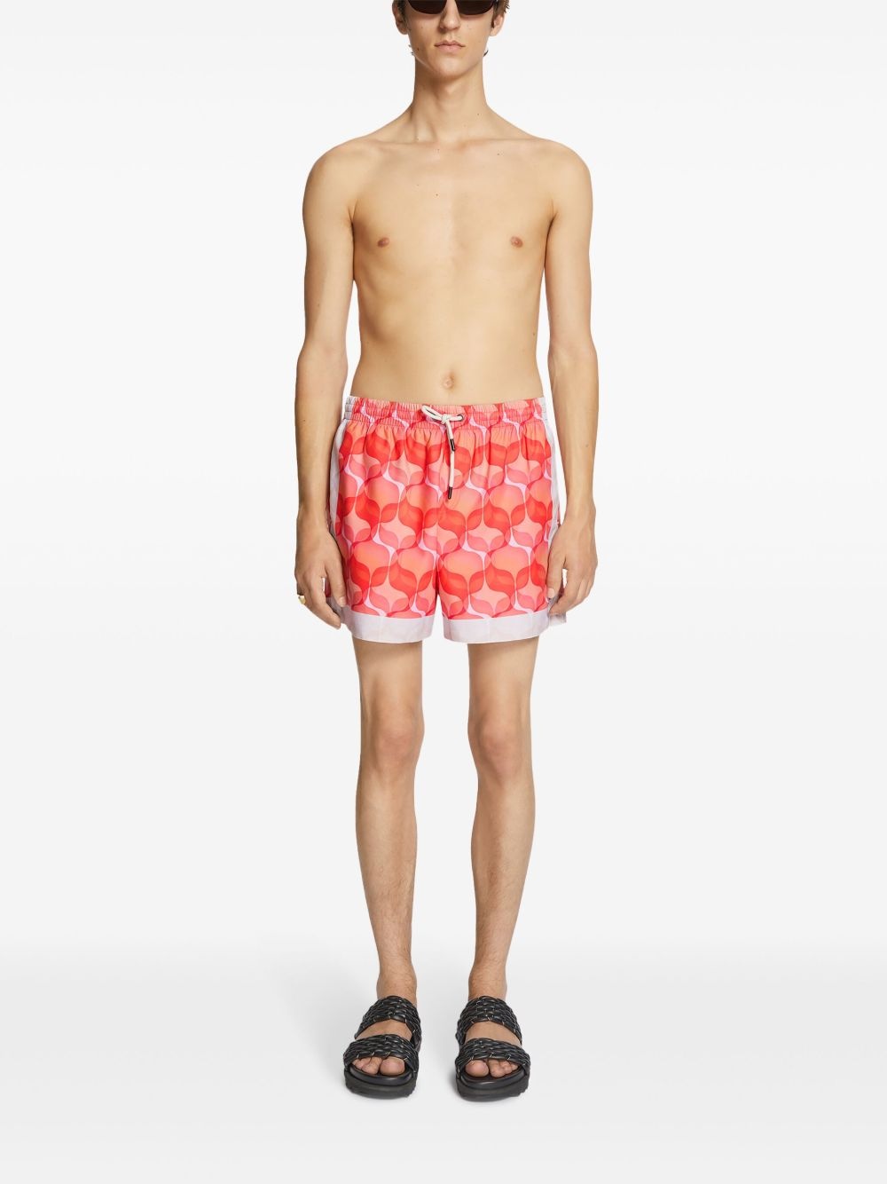 geometric-print swim shorts - 3