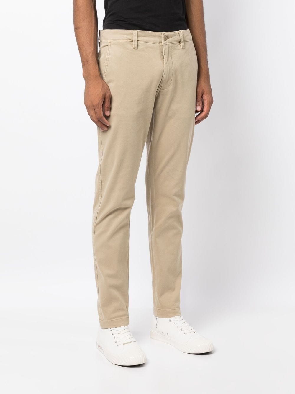 logo-patch chino trousers - 3