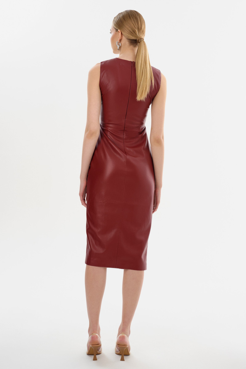 BRETT | Faux Leather Dress 6