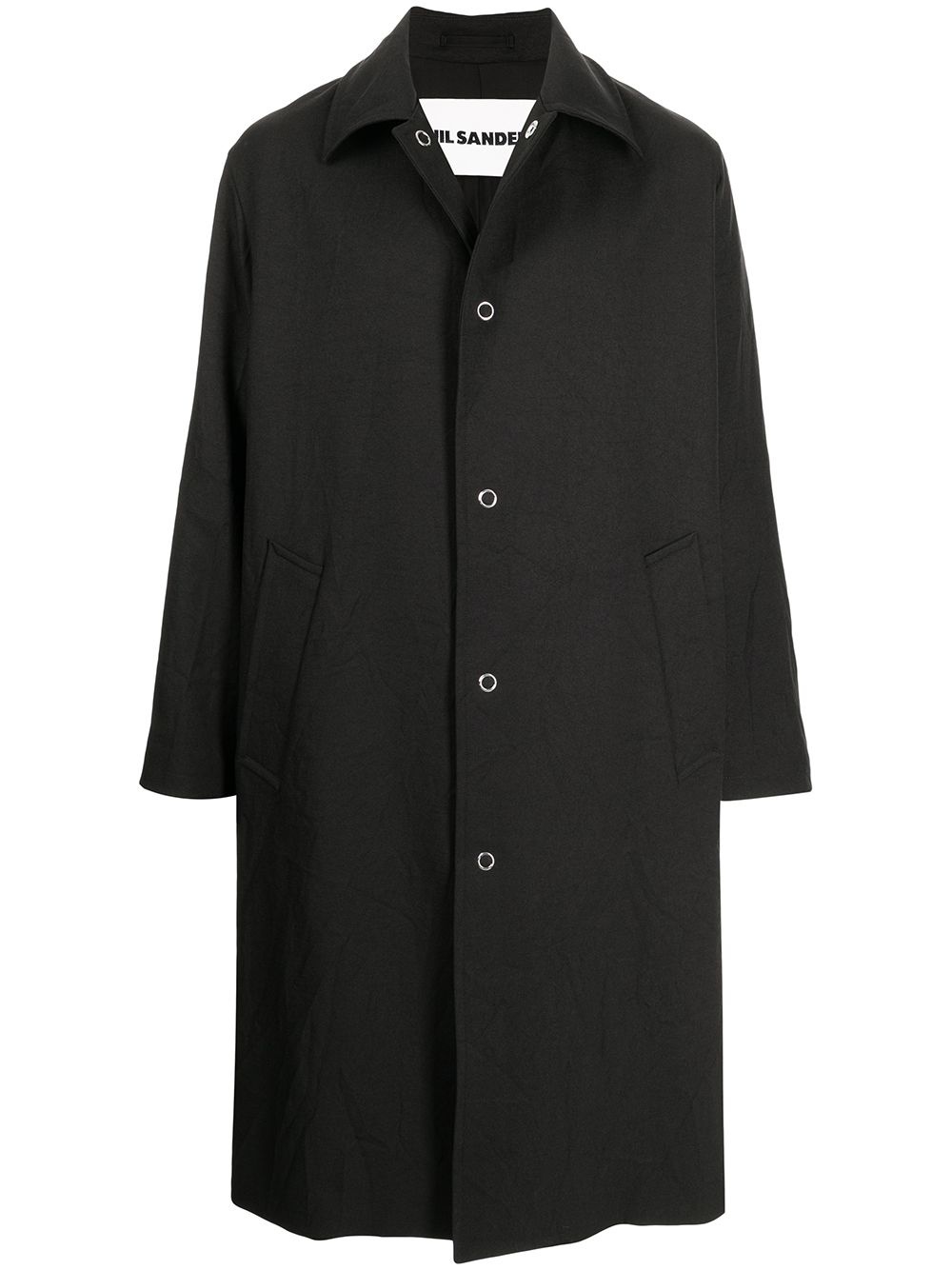 snap-button parka coat - 1