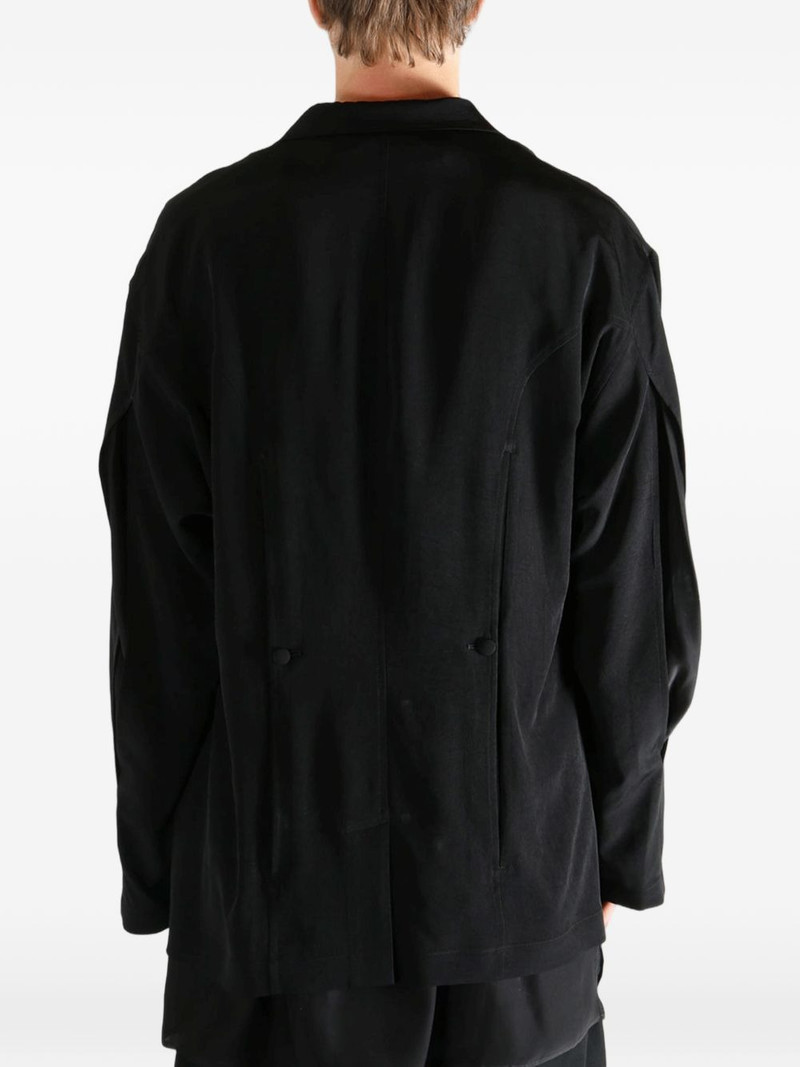 pleated flap-pocket coat 4