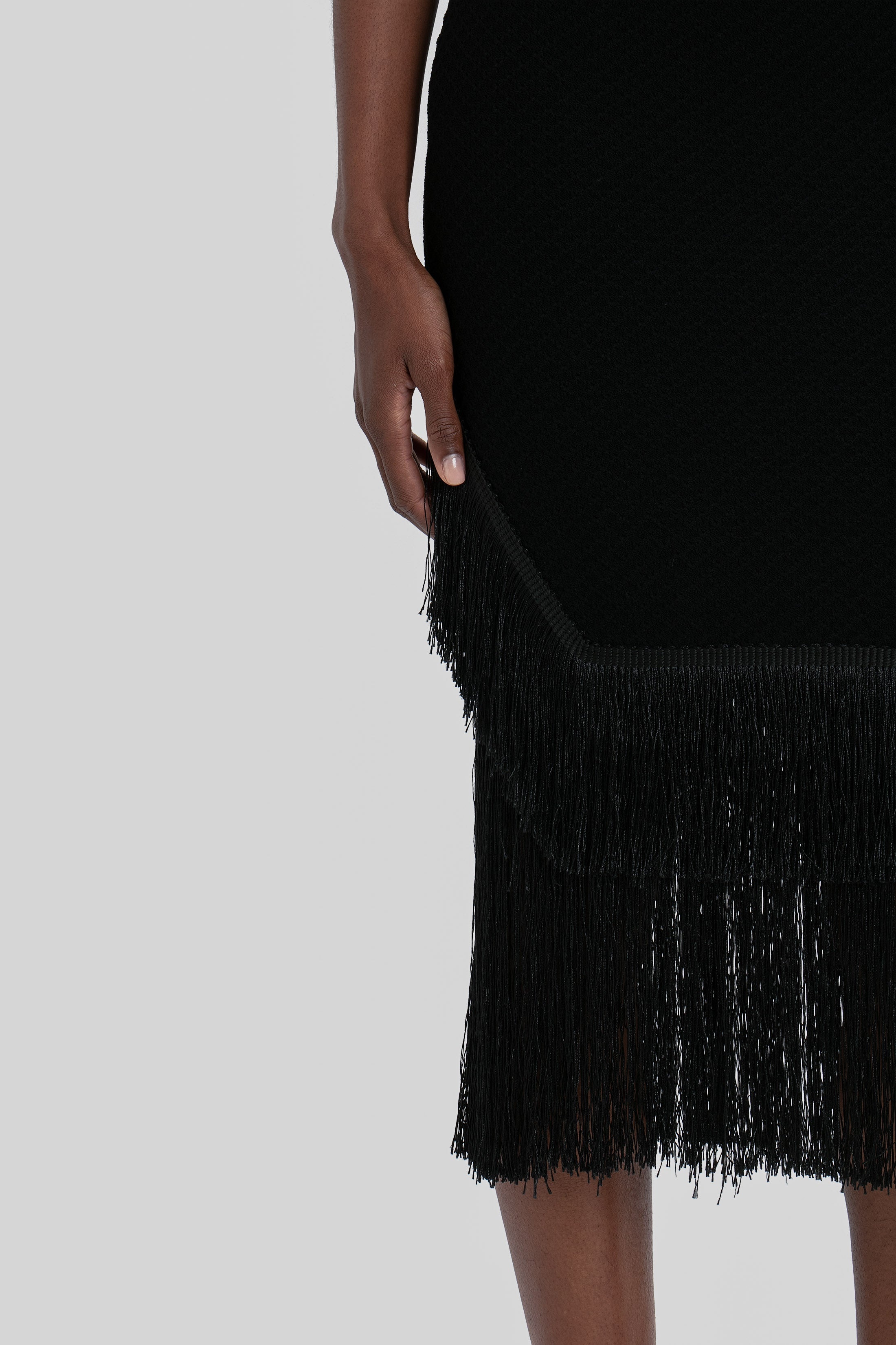 Crochet Patchwork Skirt In Black - 7