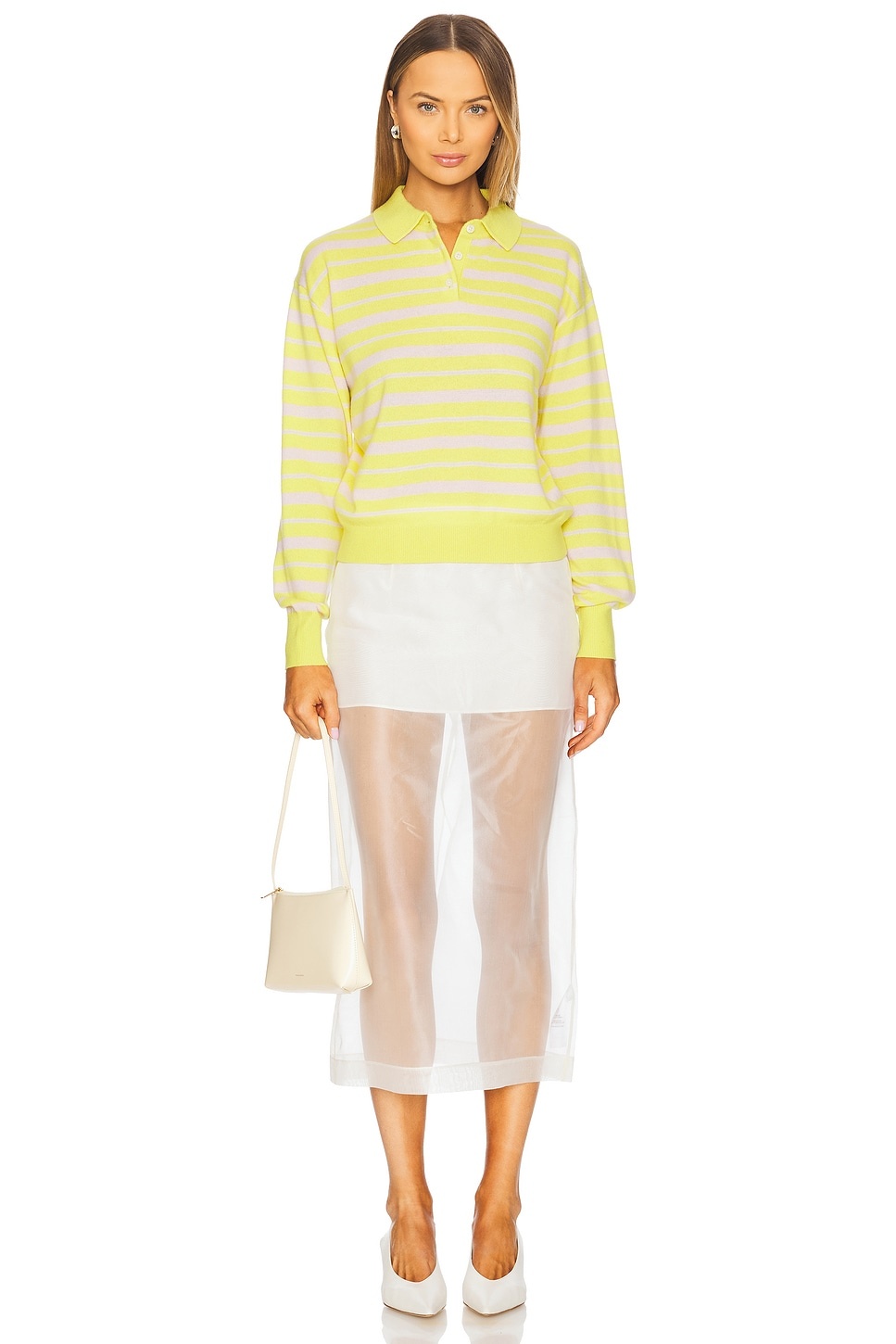 Collegiate Stripe Polo Cashmere Sweater - 4