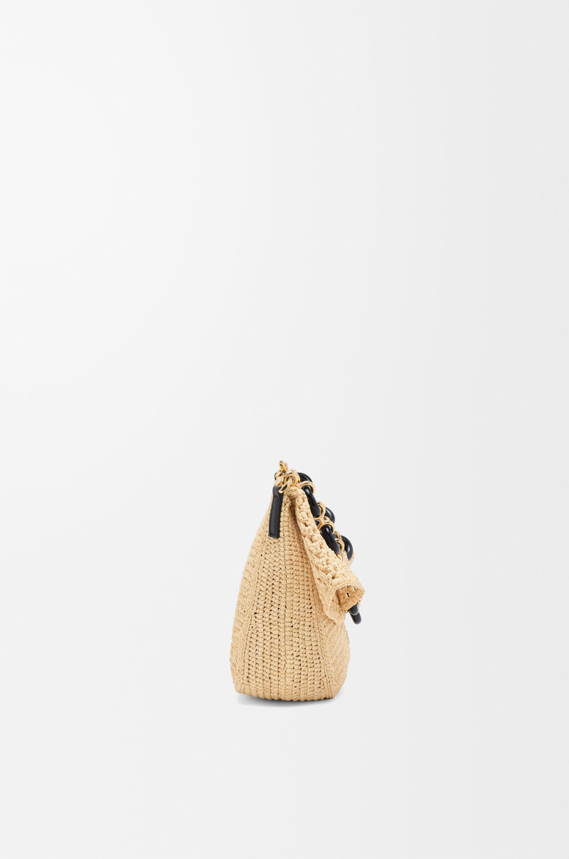 Medium Ola bag in raffia and calfskin 6
