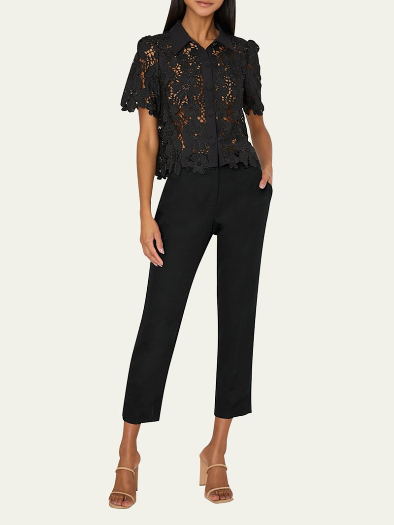 MILLY Nicola Cropped Slim Cady Pants outlook