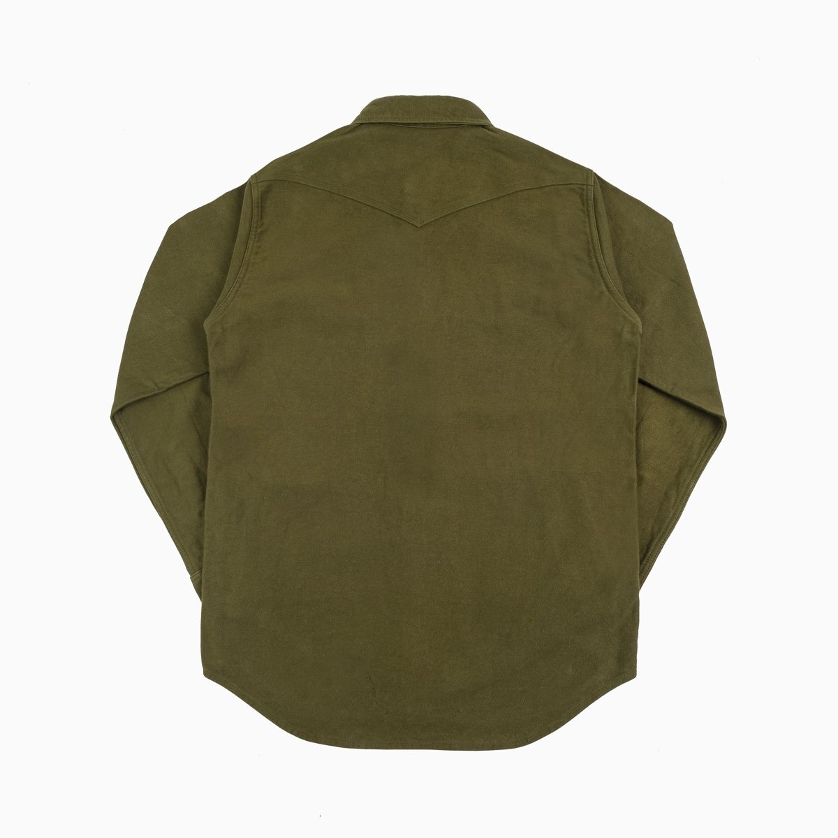 Iron Heart 13oz Military Serge Snap Shirt - IHSH-235-ODG - Olive