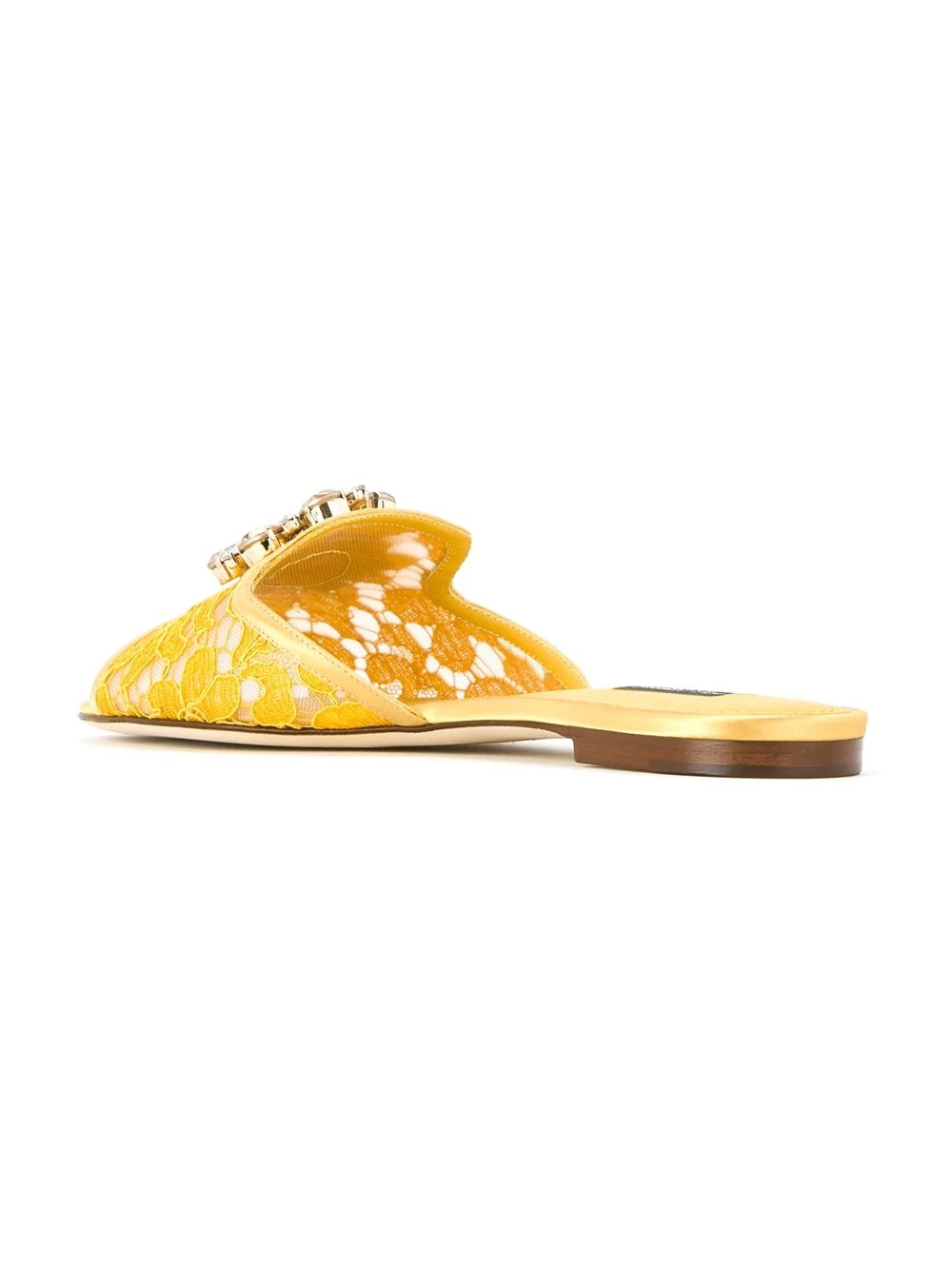 Bianca crystal-embellished lace sandals - 3