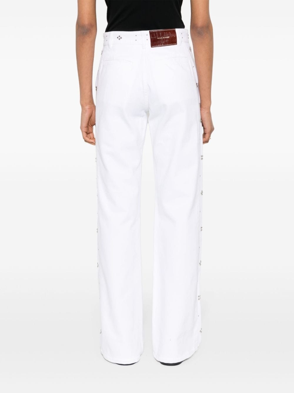 stud-detail straight-leg jeans - 4