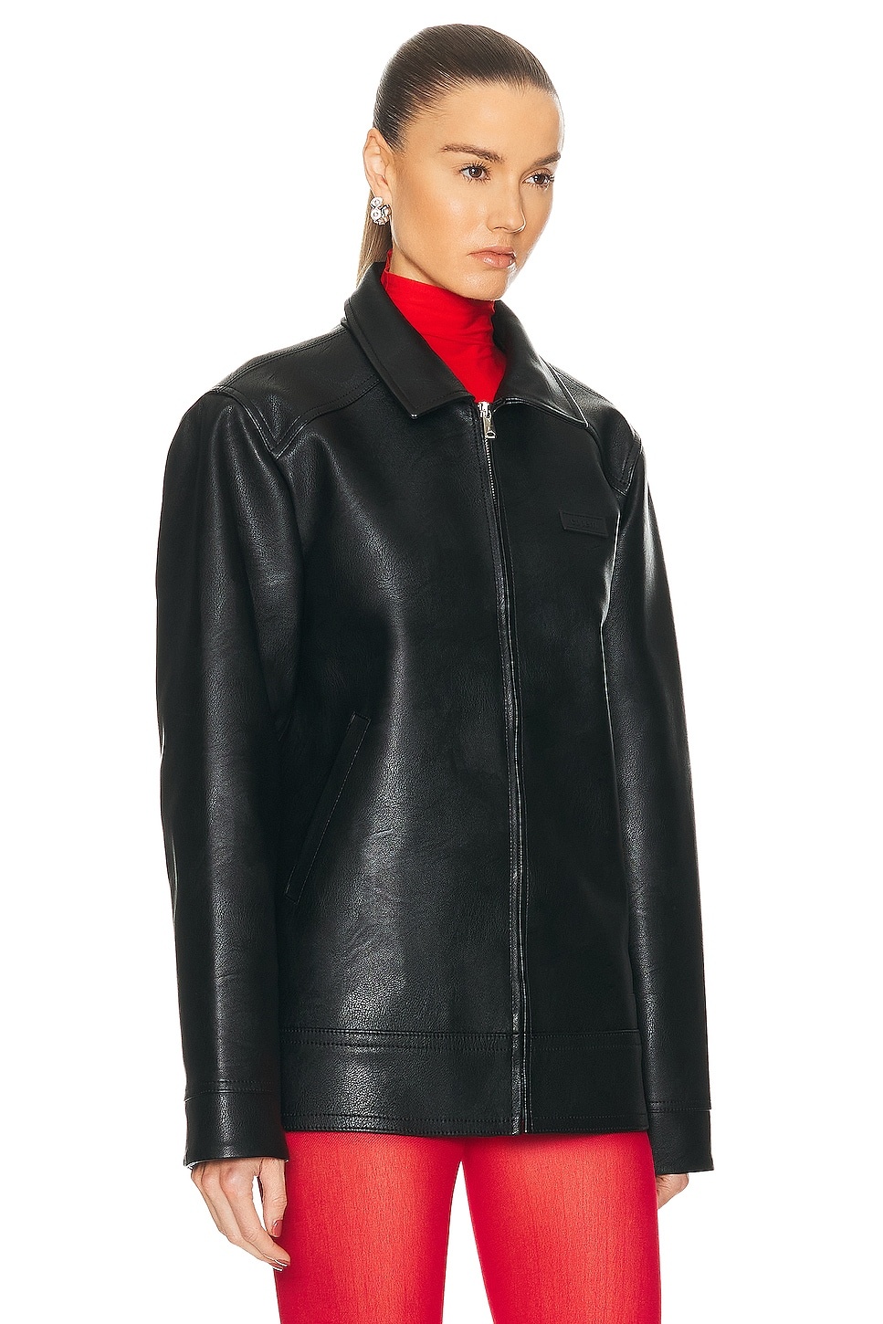 Faux Leather Jacket - 2