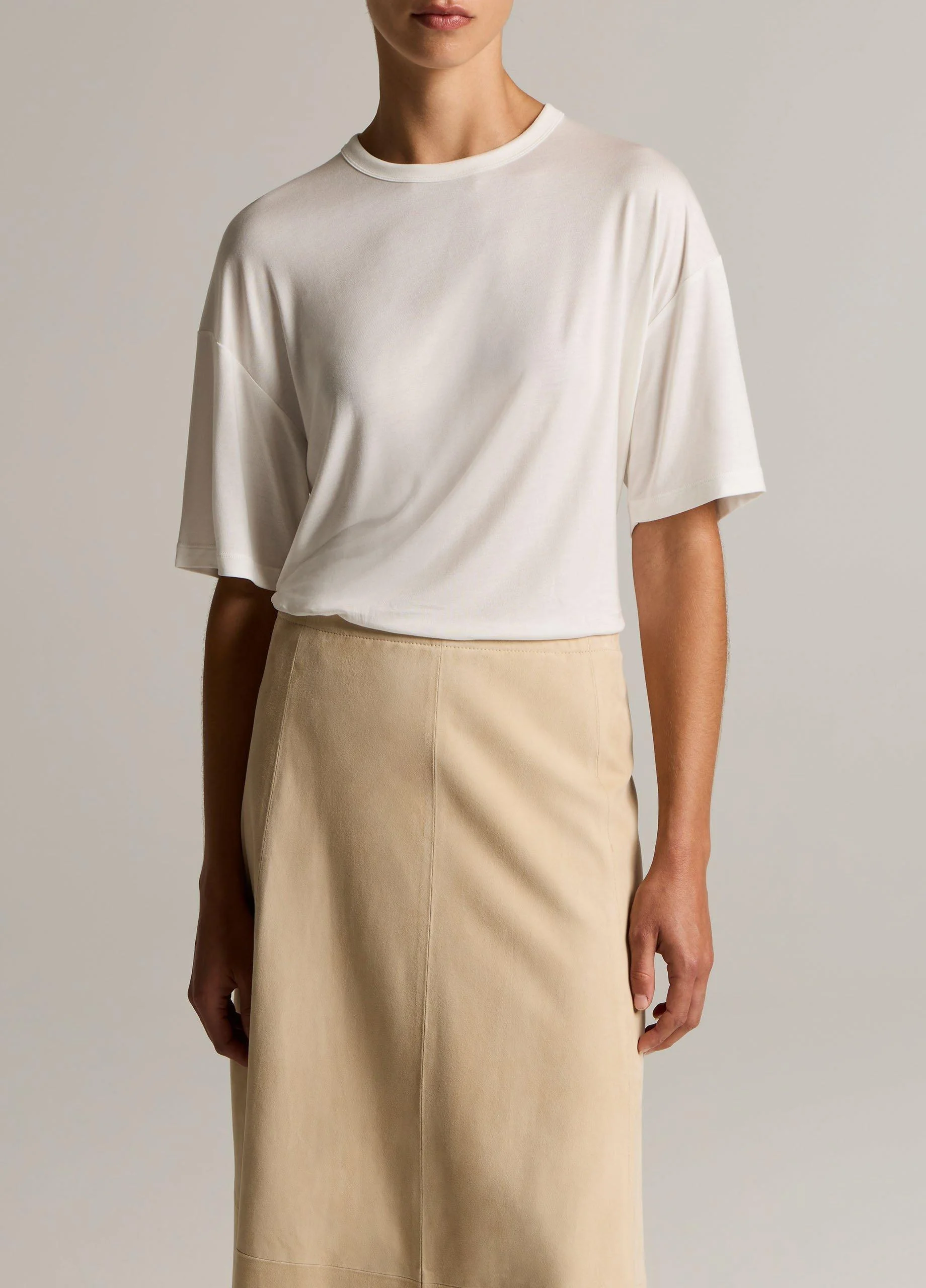 Modal-Silk Relaxed T-Shirt - 1