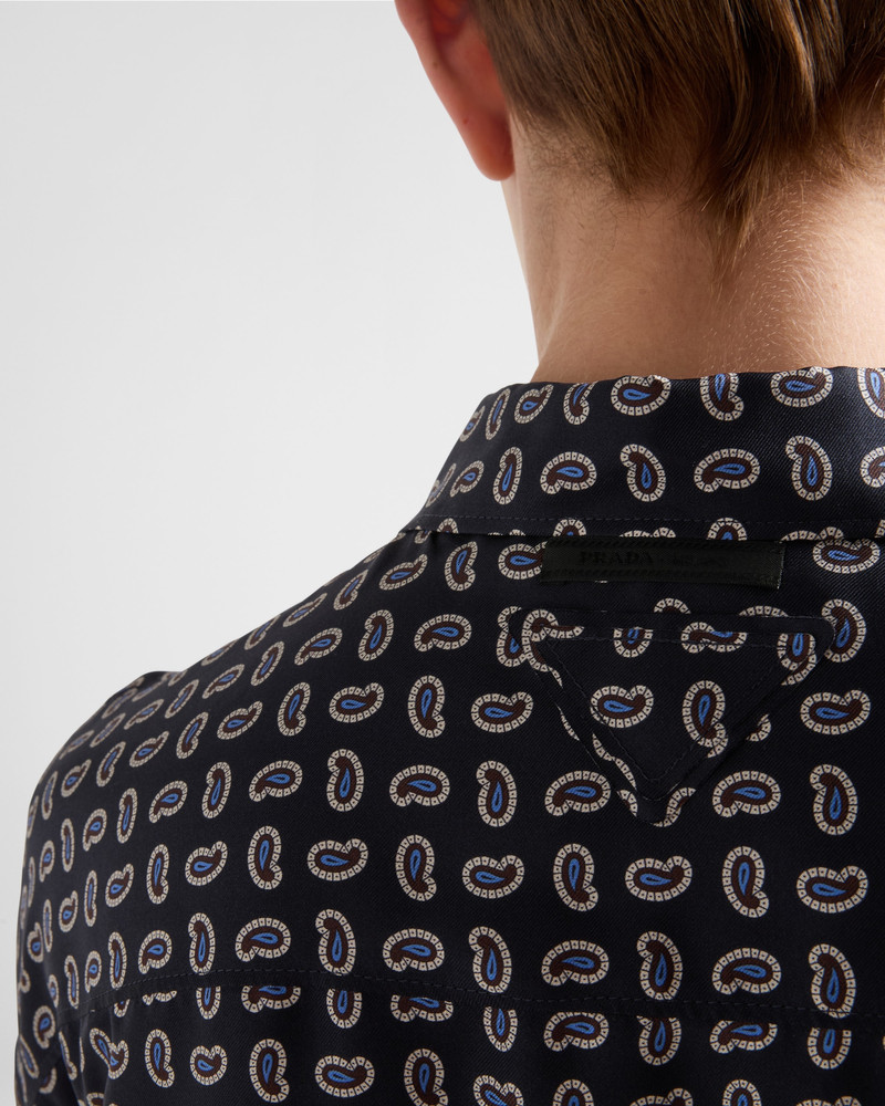 Printed twill silk shirt 4