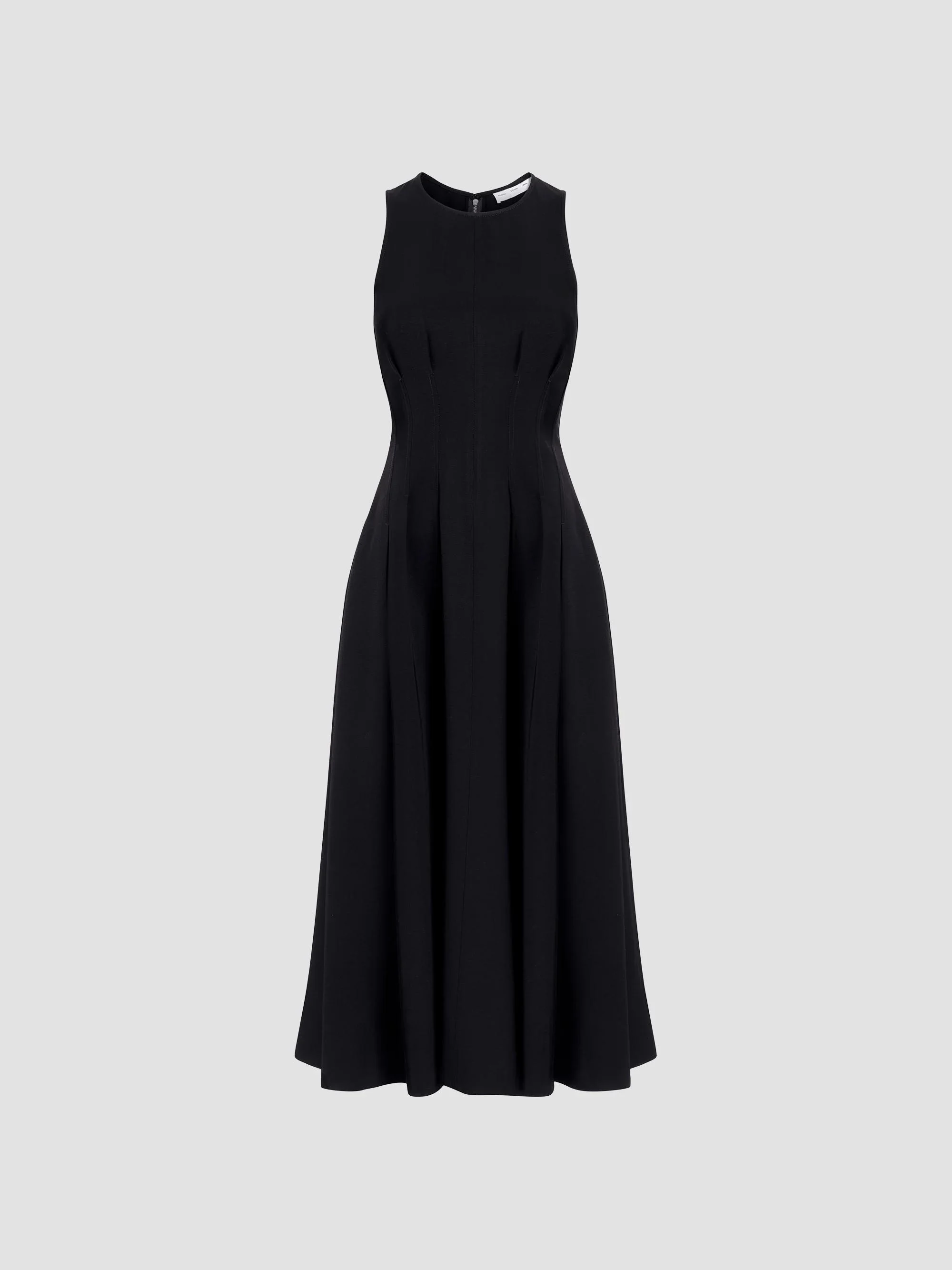 Women's Bronwyn Pleated Midi Dress - Black - 1