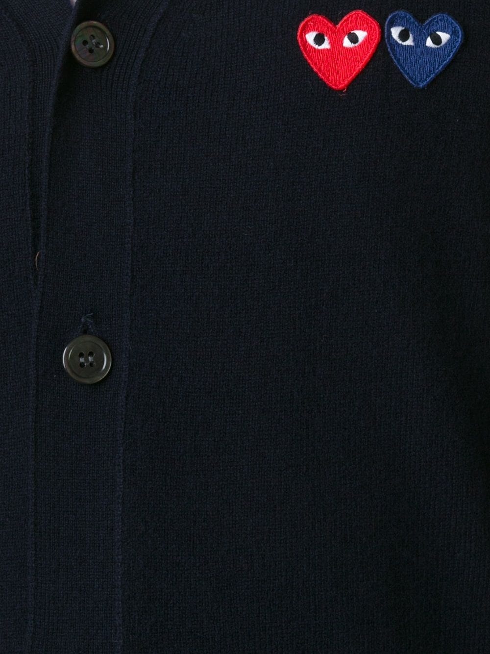 embroidered logo cardigan - 5