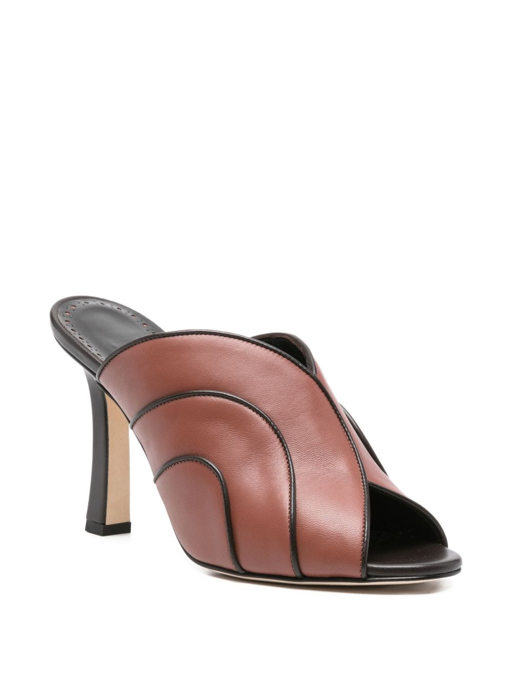 100mm Nikabo leather panelled sandals - 2