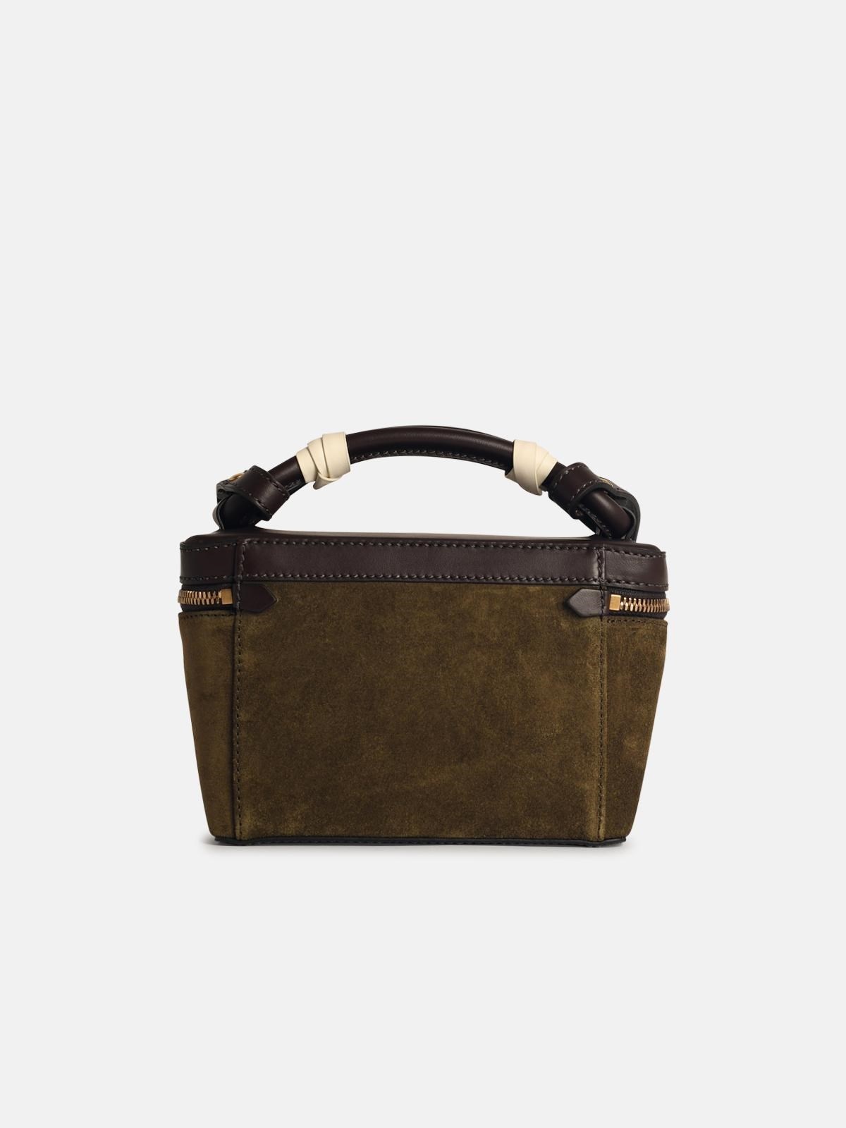 'B-ARMY VANITY' GREEN SUEDE BLEND BAG - 3