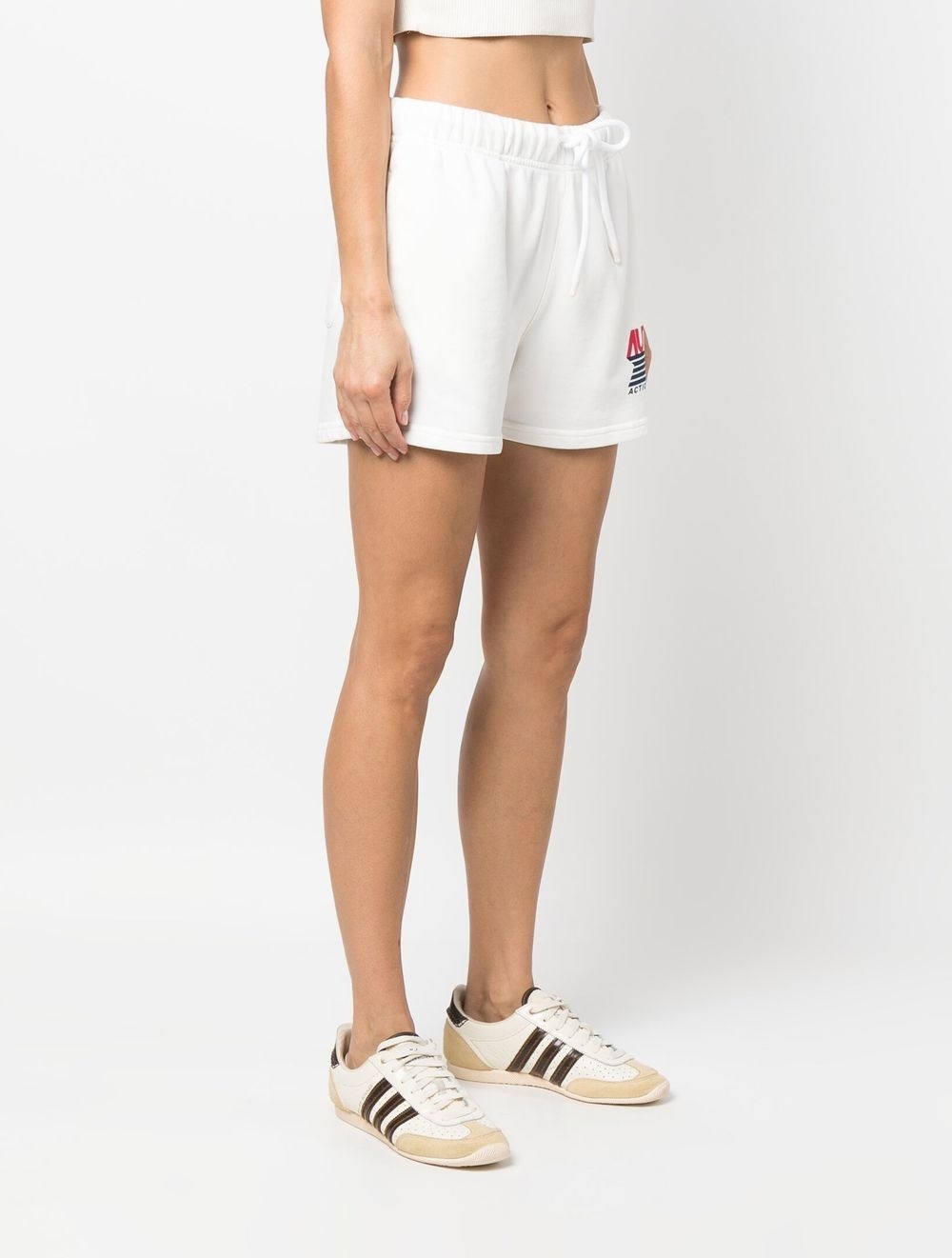 logo print drawstring shorts - 3