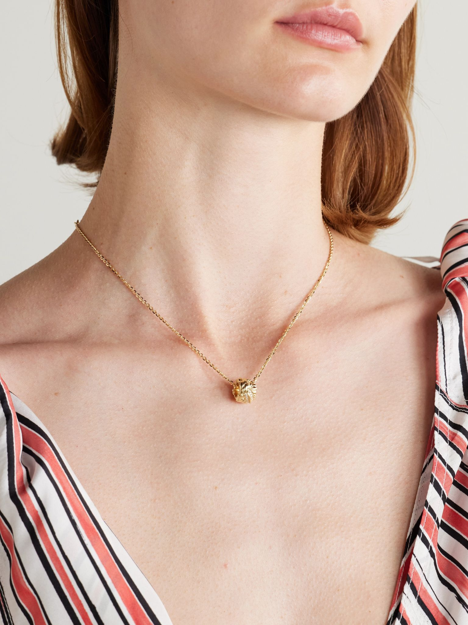 Gold-plated crystal necklace Gold - 2