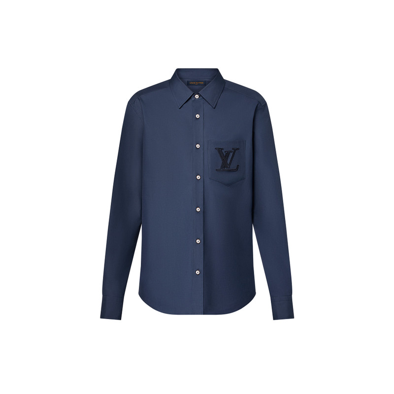 Embroidered Long-Sleeved Cotton Shirt 1