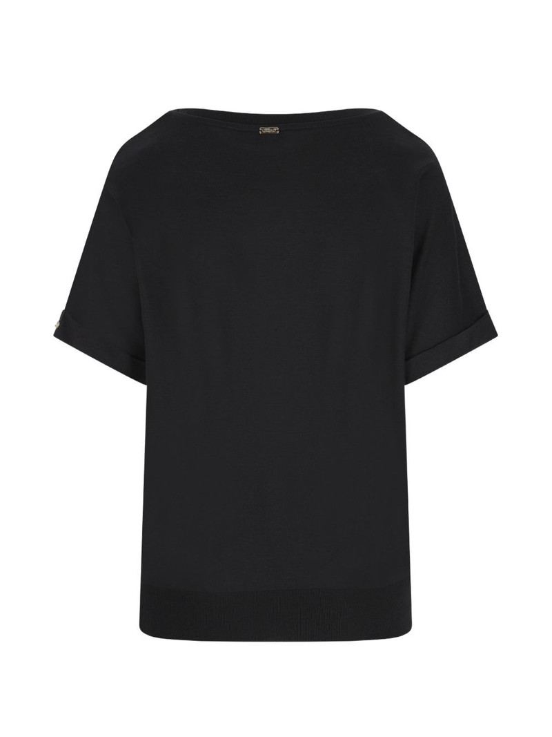 Herno pleated round-neck T-shirt outlook