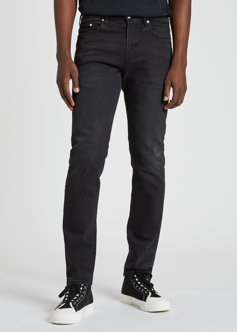 Tapered-Fit Mid-Wash Stretch Jeans 4