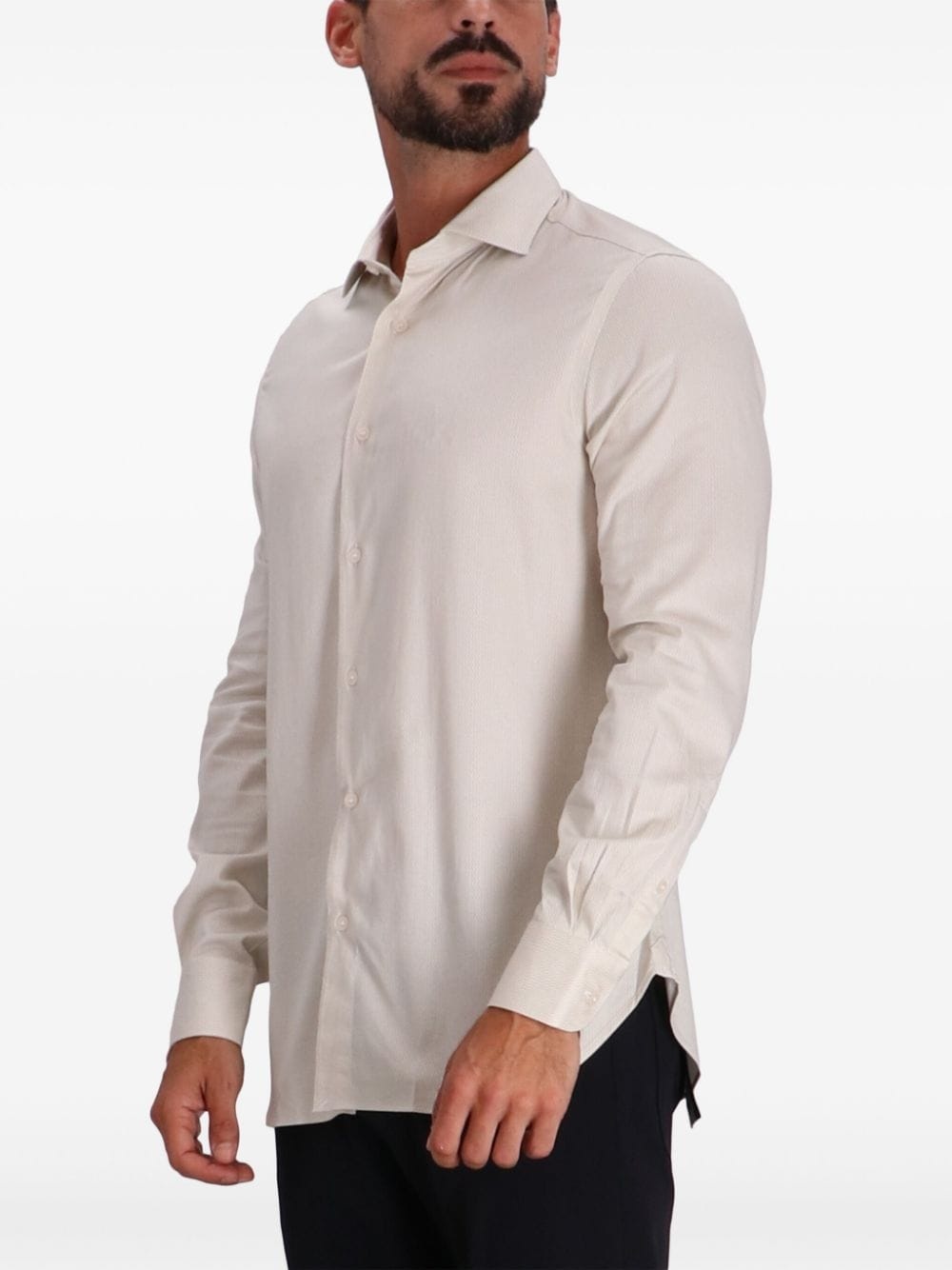 long-sleeved cotton shirt - 3