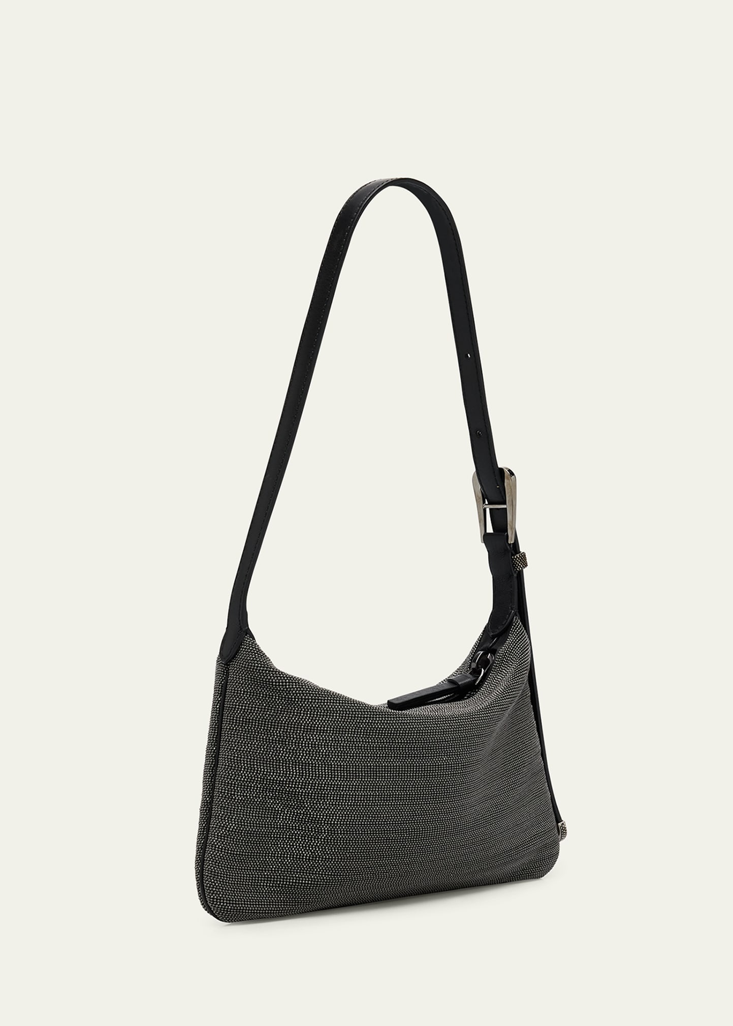 Allover Monili Leather Shoulder Bag - 3