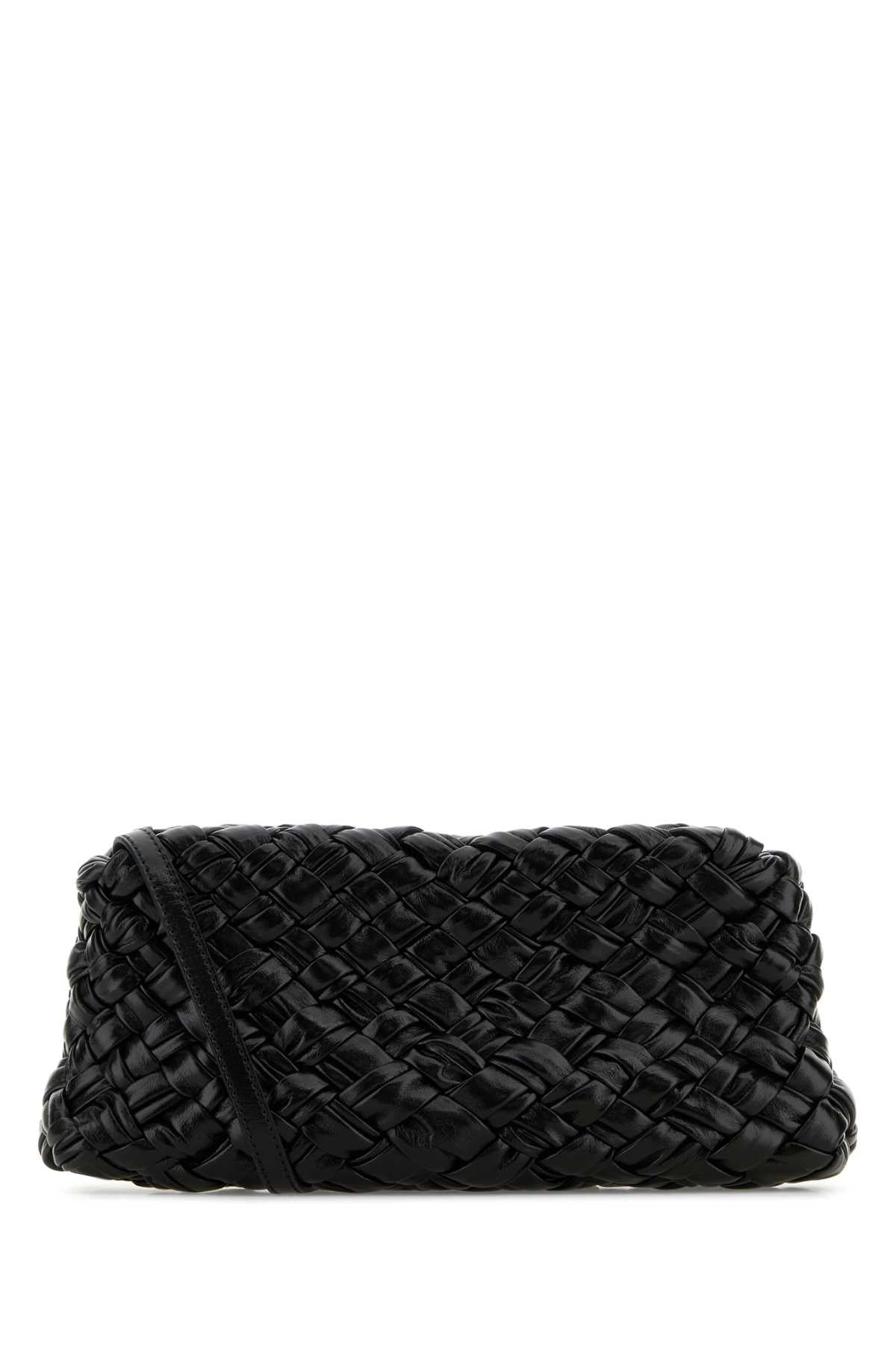 Bottega Veneta Women Black Leather Kalimero Cha-Cha Clutch - 1