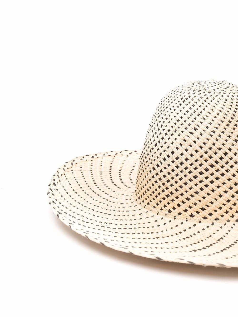 woven wicker-design sun hat - 2