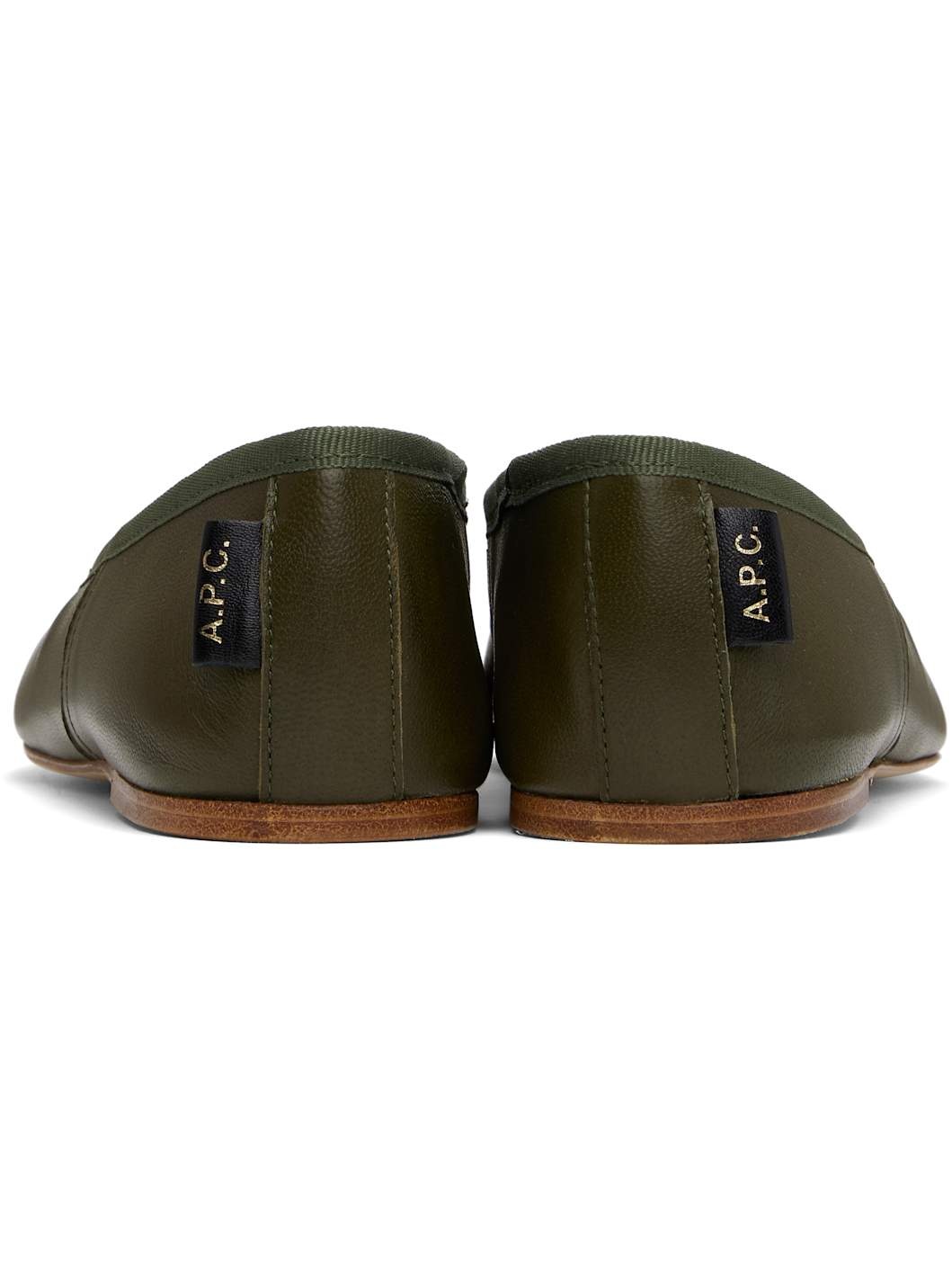 Khaki Swan Ballerina Flats - 2