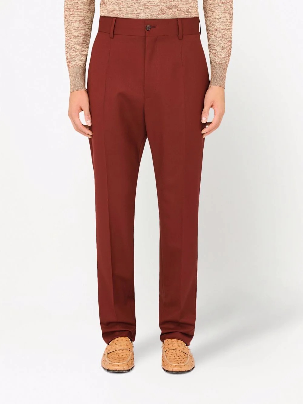 slim-cut stretch-wool trousers - 3