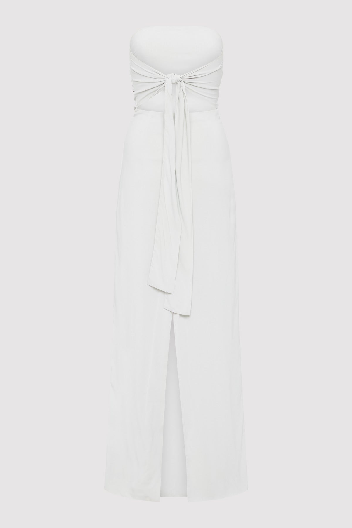 Strapless Tie Back Dress - Silver - 6