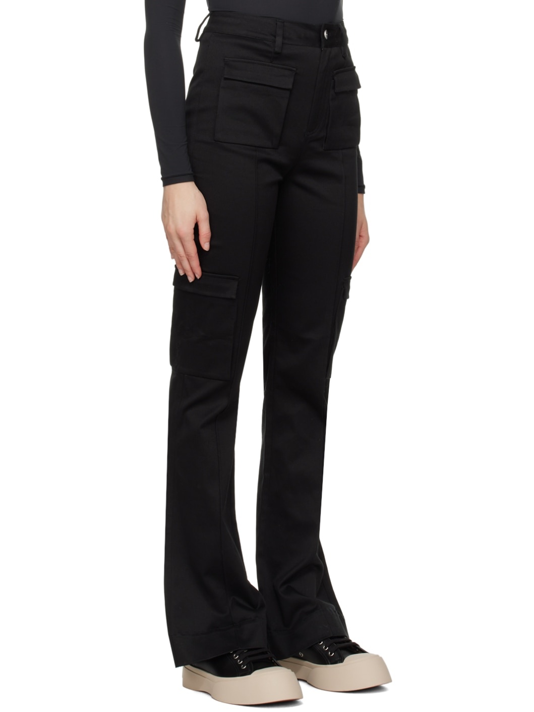 Black Caro Cargo Pants - 2